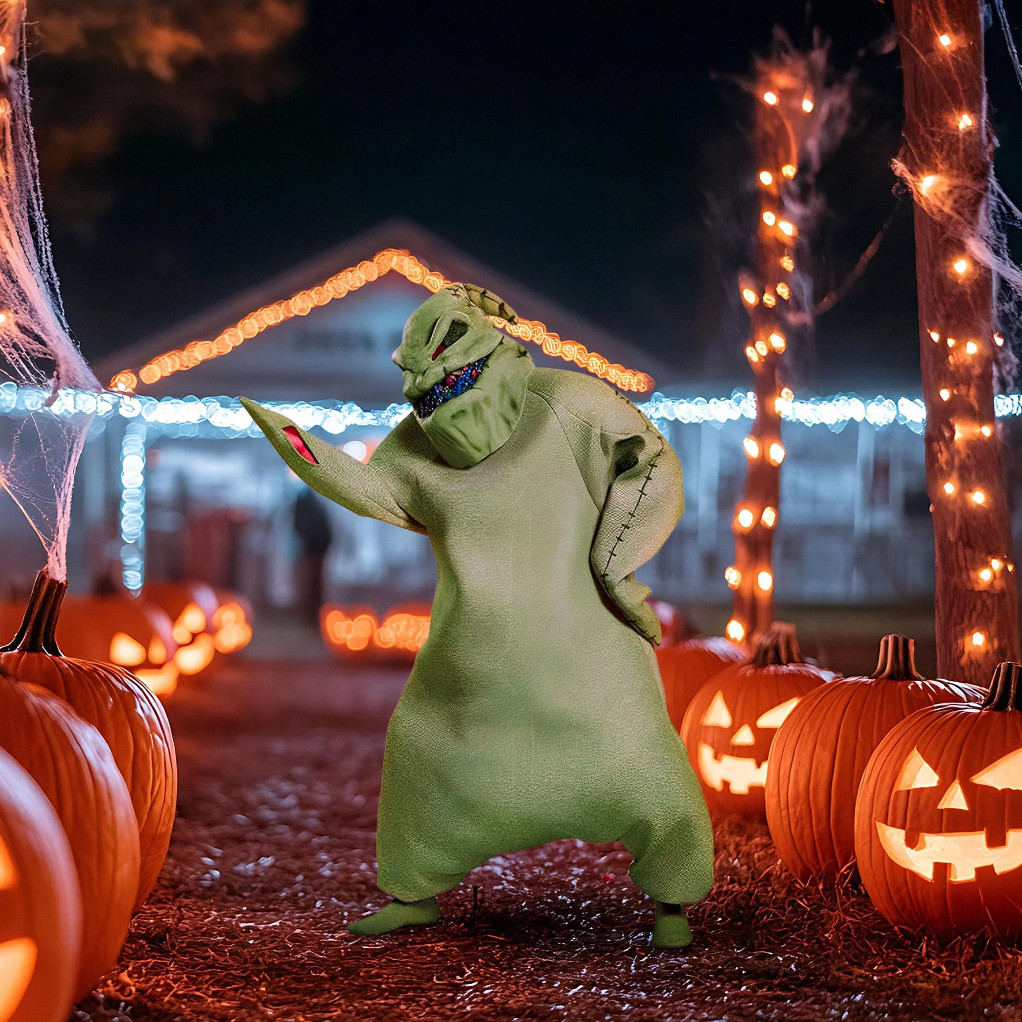 Nightmare Before Christmas Oogie Boogie Green Prestige Adult Costume - Image 12