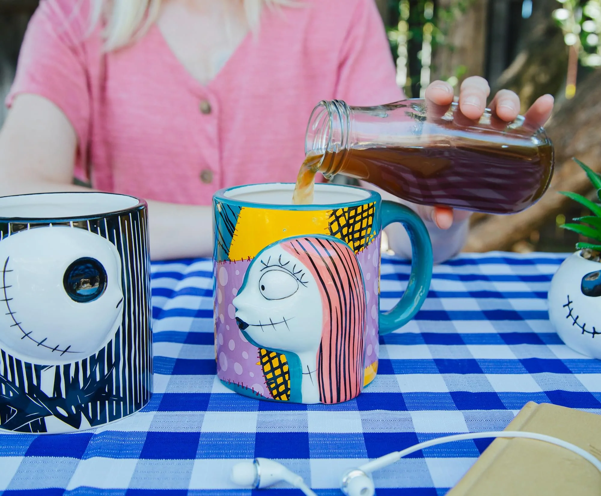 Disney Nightmare Before Christmas Jack & Sally Sculpted Ceramic Mugs | Set of 2 - Image 5