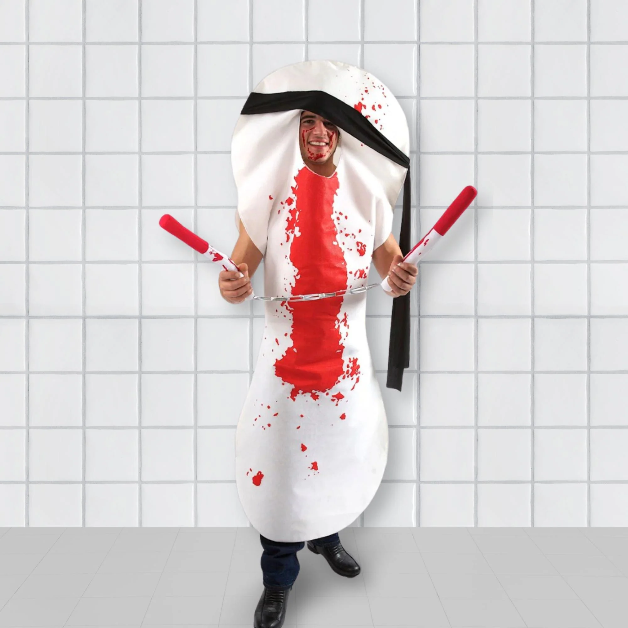 Ninja Absorber Sanitary Towel with Tampon Nunchucks Costume Accessory - Image 5