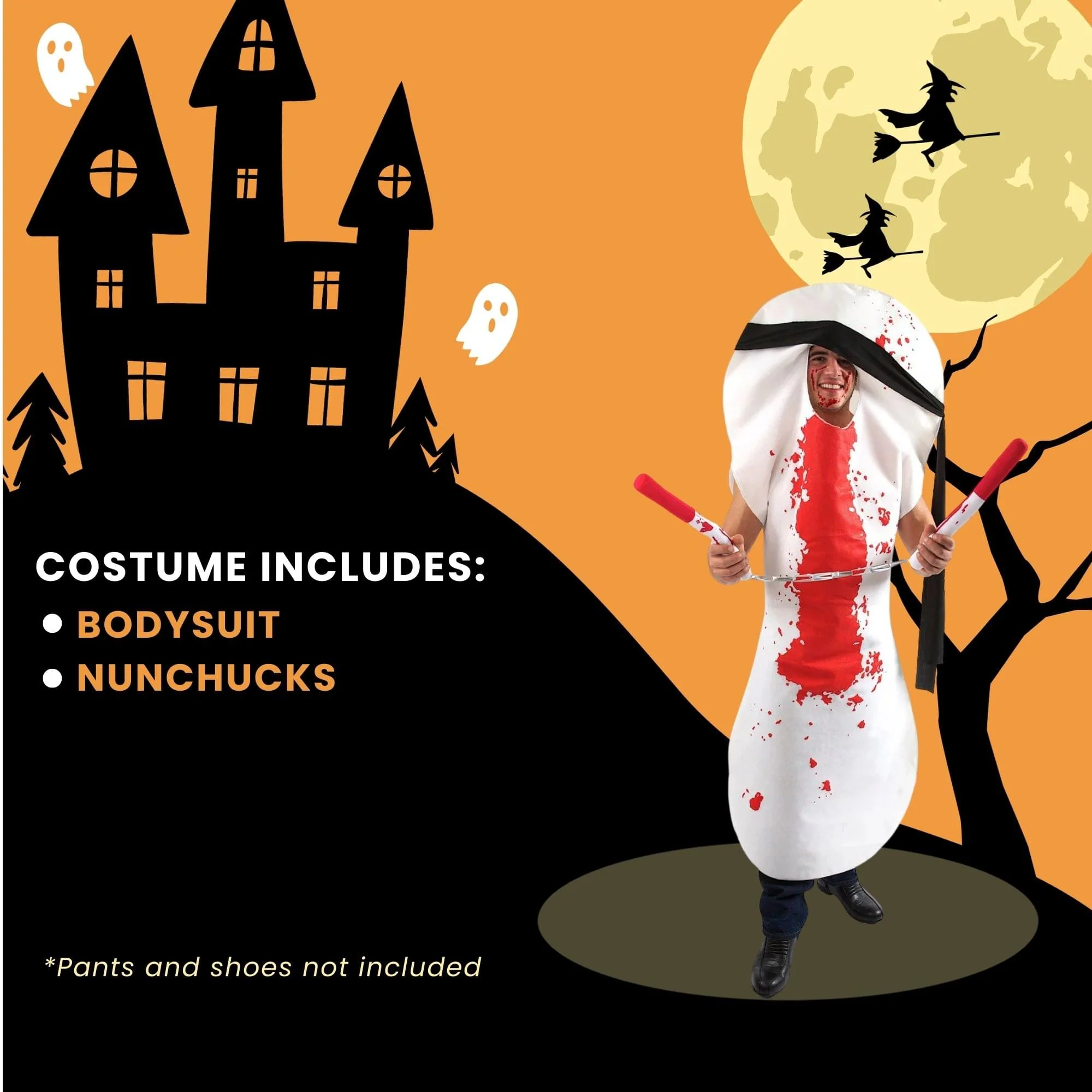Ninja Absorber Sanitary Towel with Tampon Nunchucks Costume Accessory - Image 6