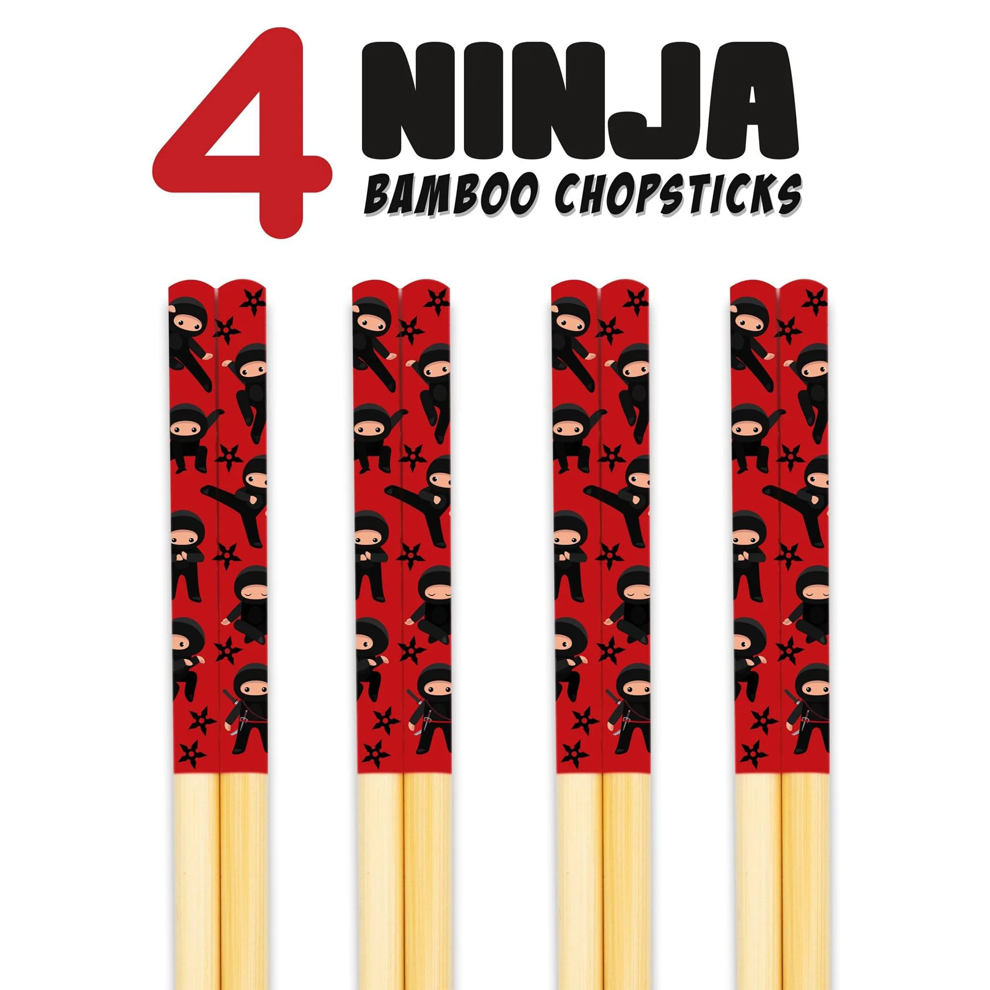 Ninja GAMAGO Cast Bamboo Chopsticks | Set of 4 - Image 2