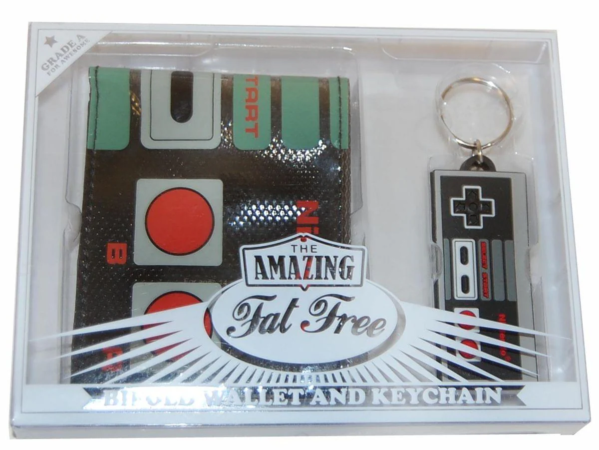 Nintendo NES Controller Bi-fold Wallet & Keychain Combo Set
