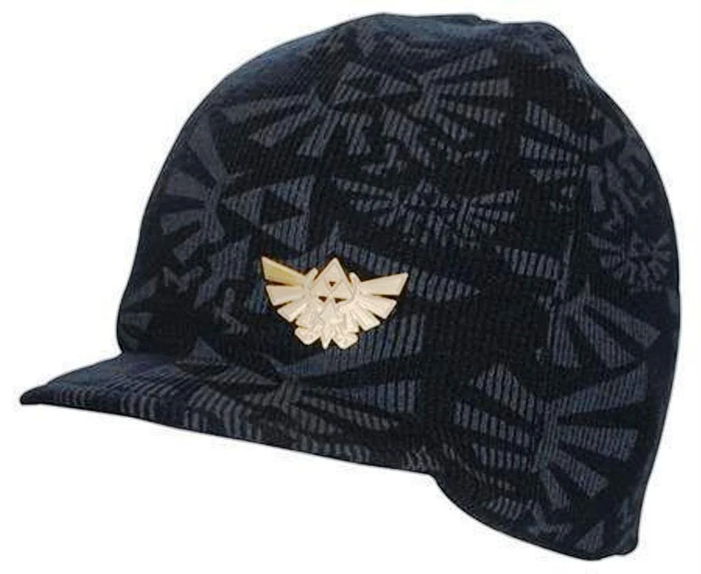 Nintendo Zelda Triforce Black Billed Beanie Hat - Image 2