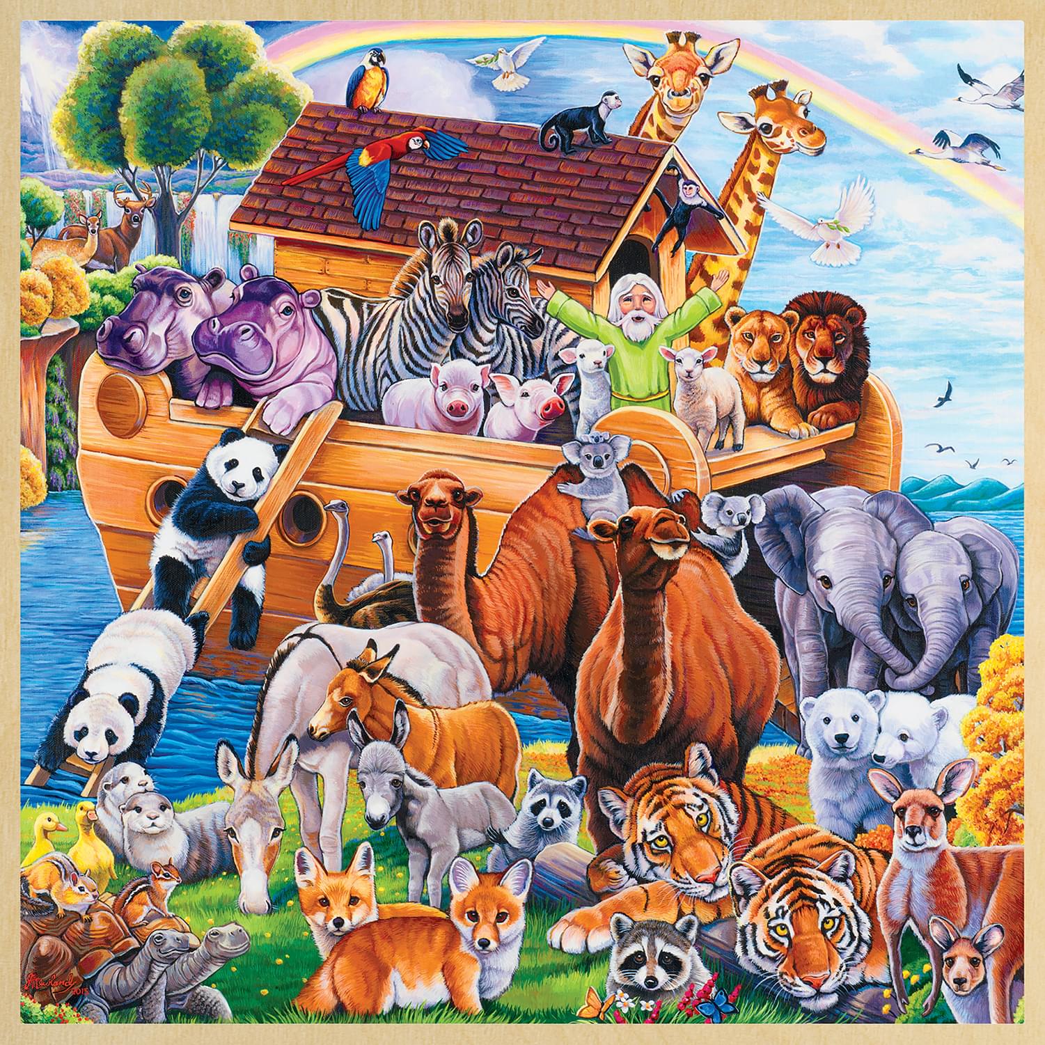 Noahs Ark 48 Piece Real Wood Jigsaw Puzzle - Image 3