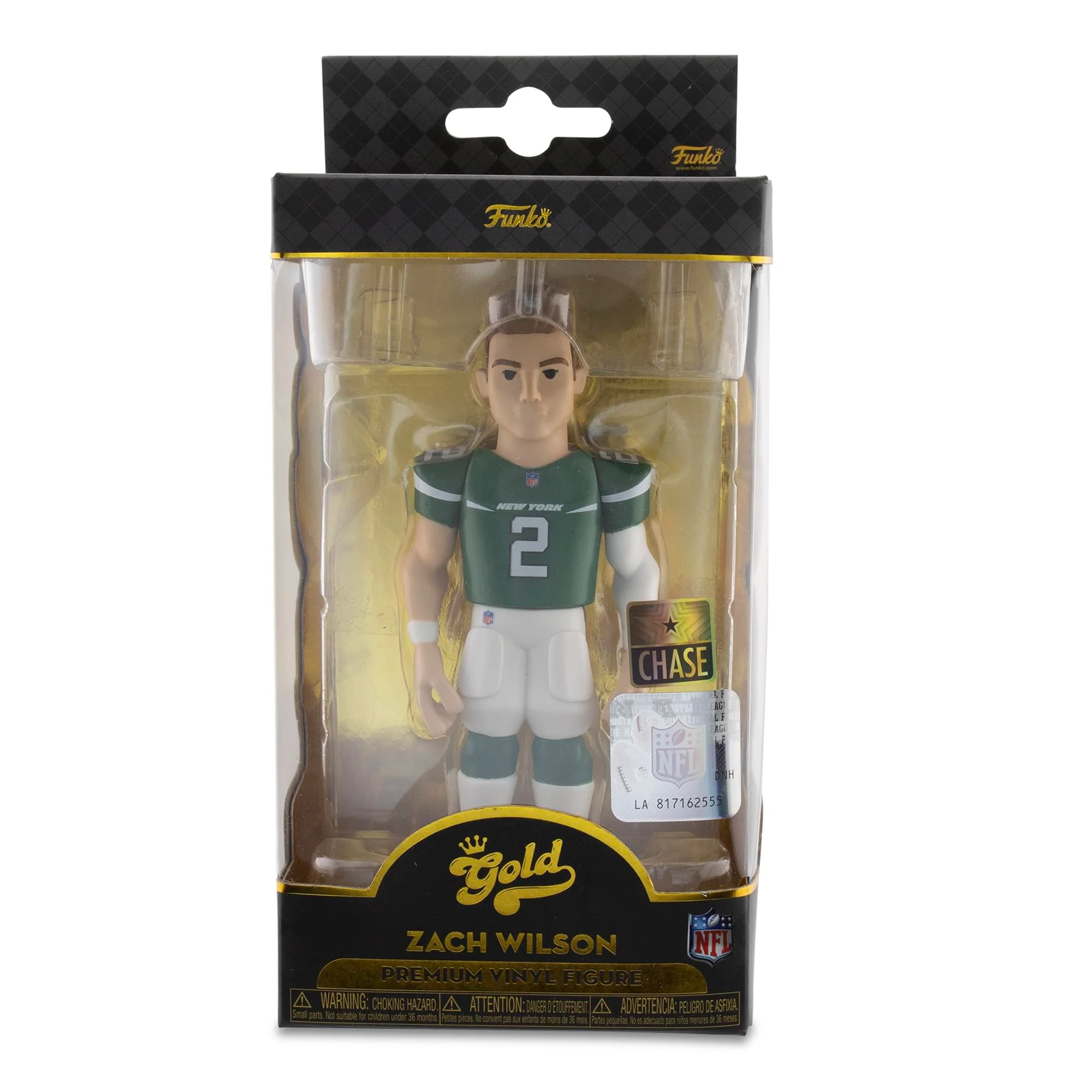 NY Jets NFL Funko Gold 5 Inch Vinyl Figure | Zach Wilson CHASE - Image 5