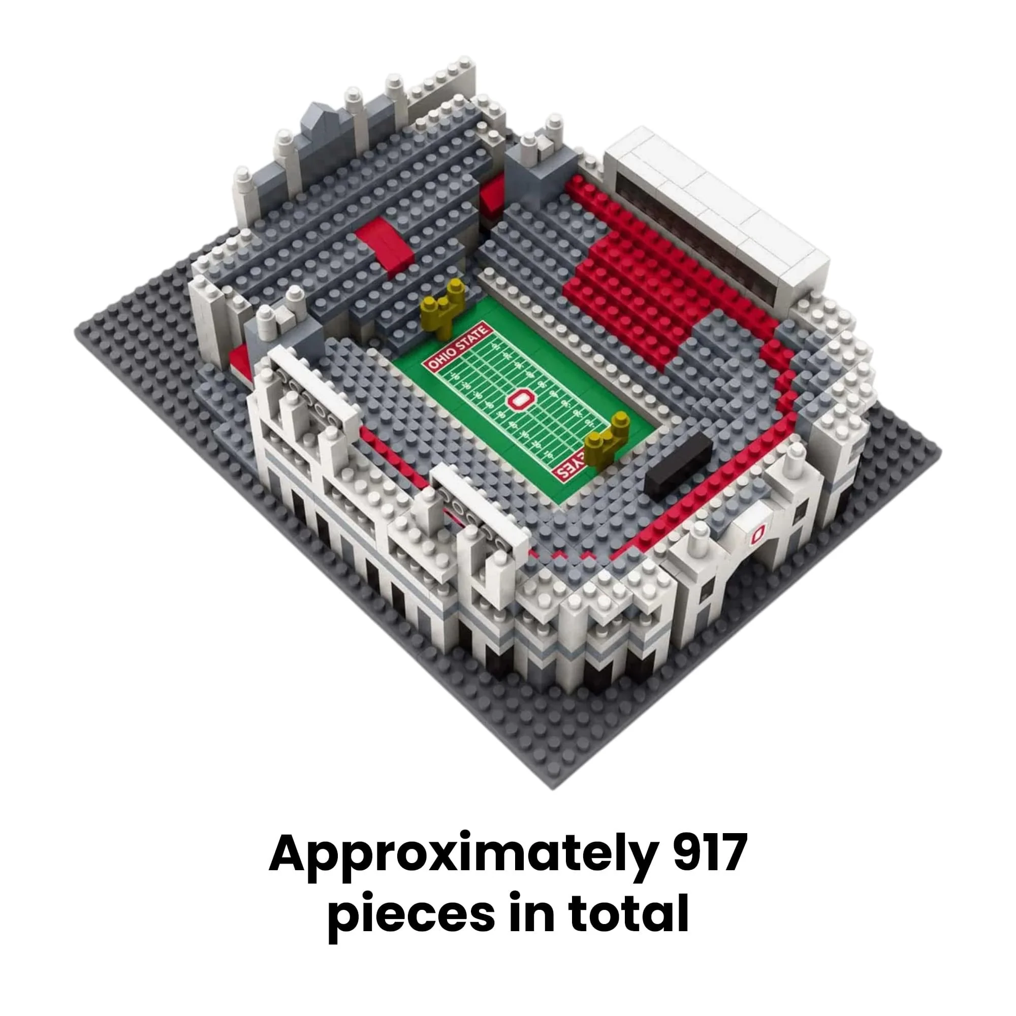 Ohio State Buckeyes NCAA BRXLZ Mini Stadium 917-Piece Building Block Set - Image 2
