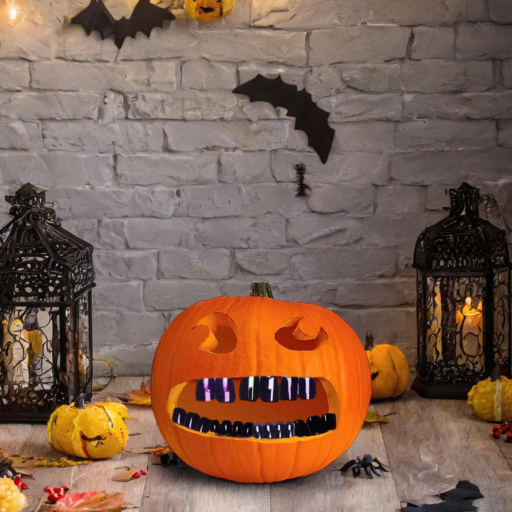 Oil Slick Pumpkin Decorating Teeth | Buck Teeth - Image 3