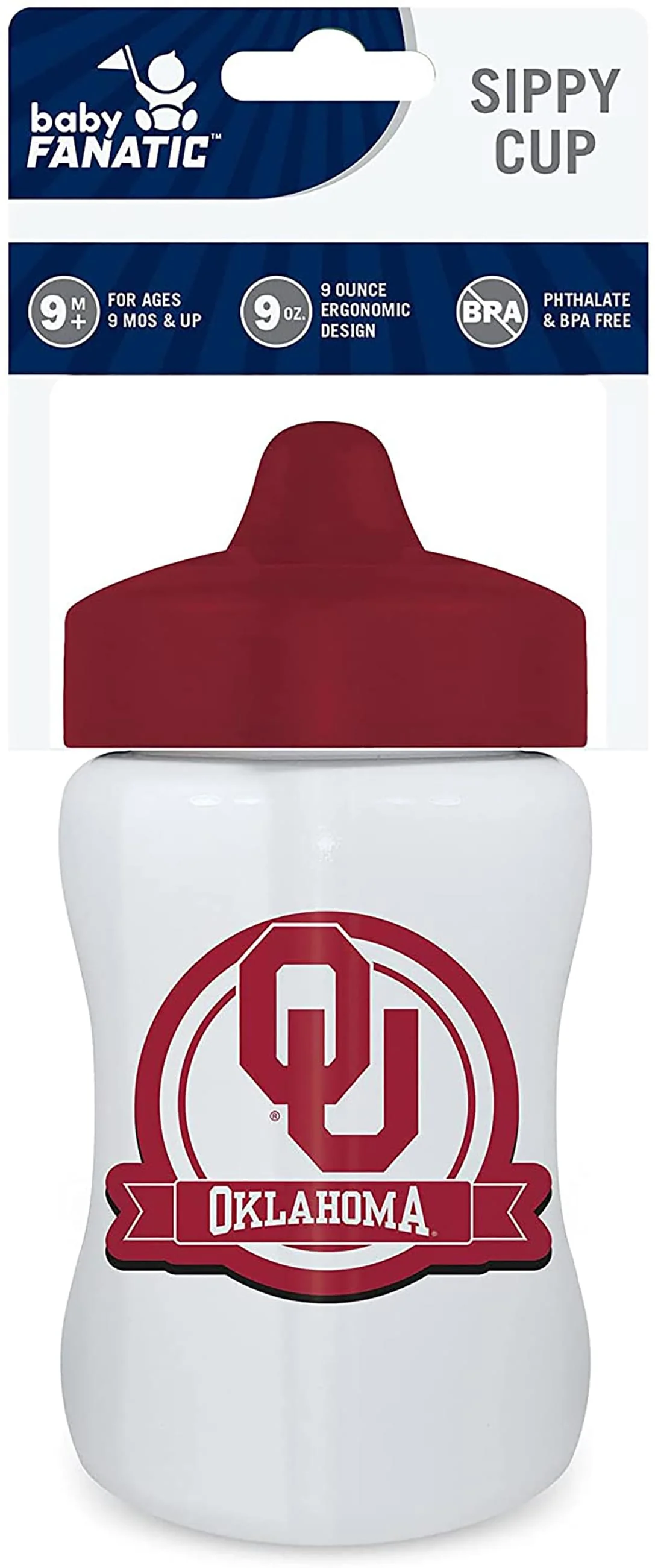 Oklahoma Sooners NCAA 9oz Baby Sippy Cup - Image 2