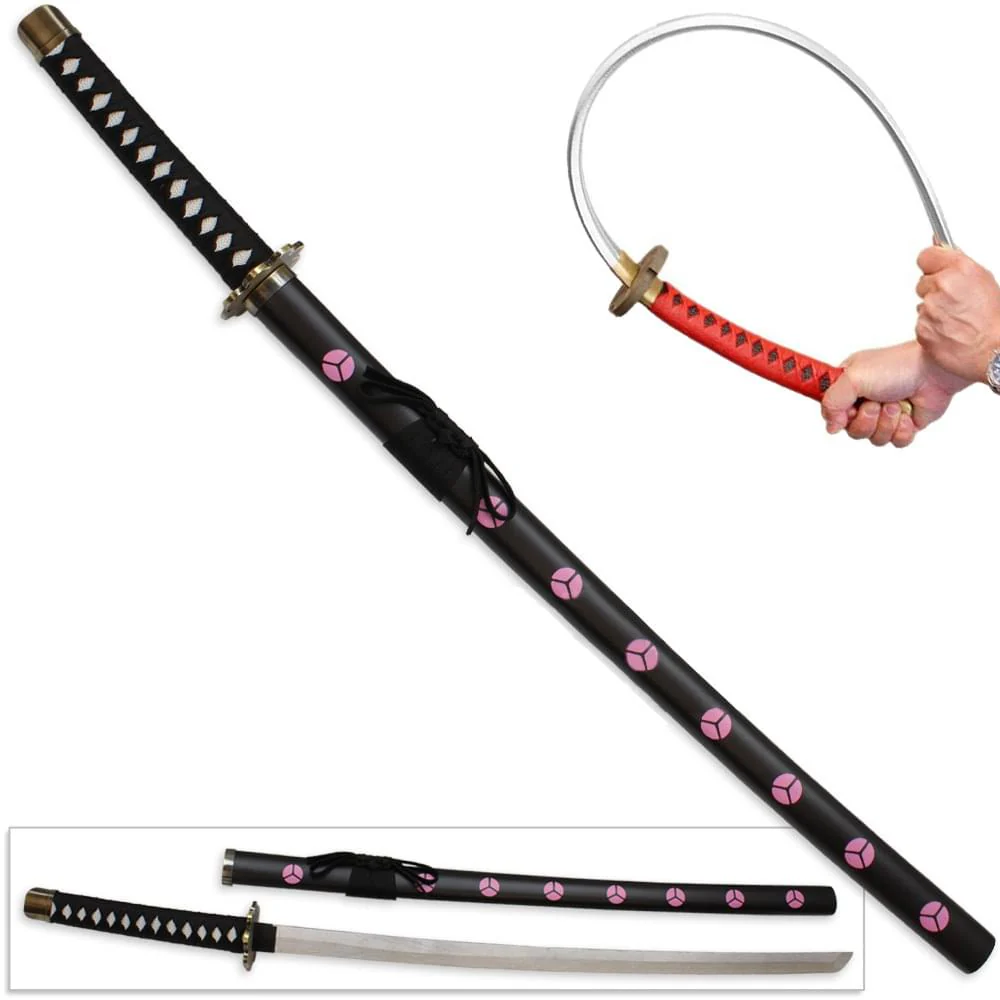 One Piece 39" Foam Sword Replica: Roronoa Zoro's O Wazamono (Pink Logo) - Image 2