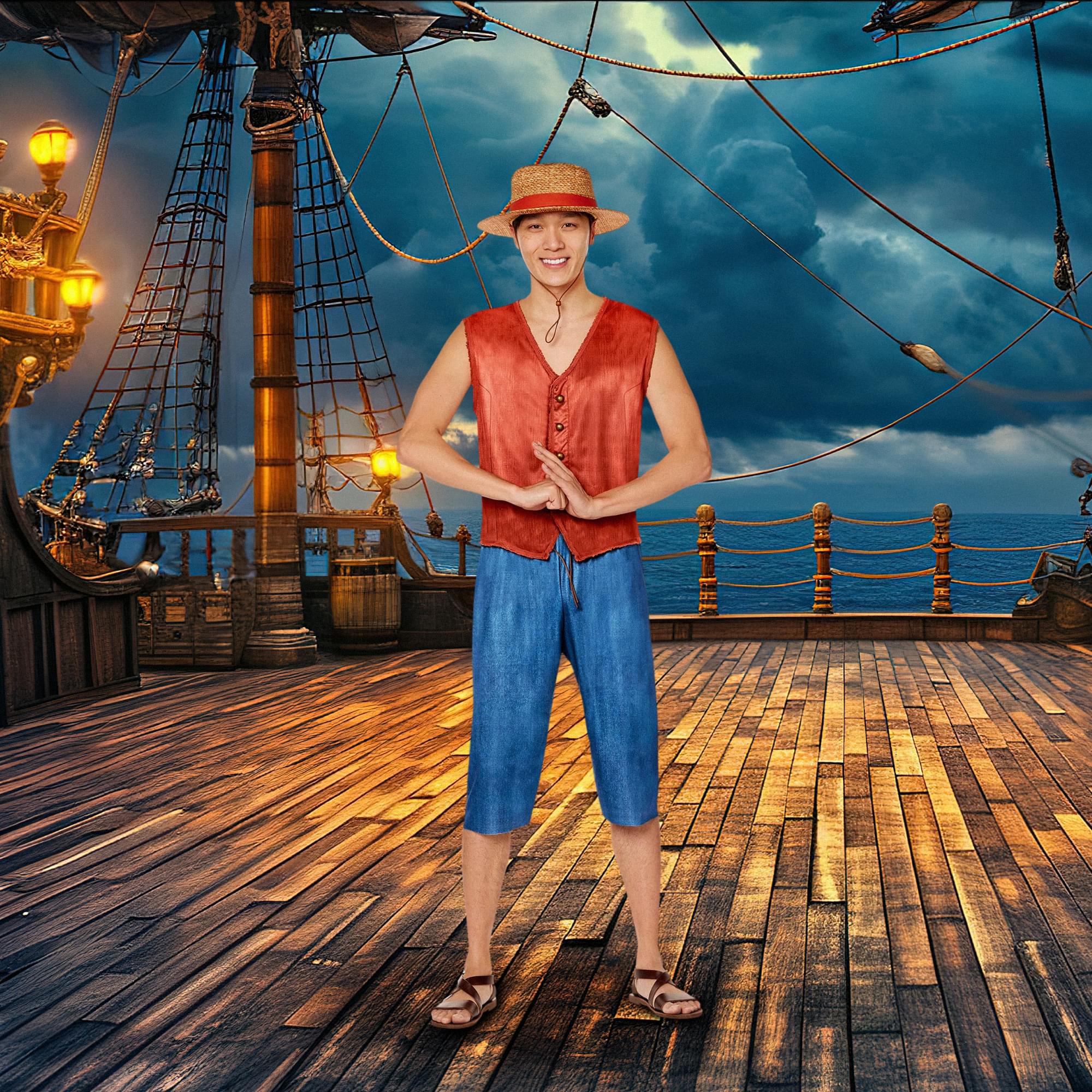 One Piece Monkey D Luffy Adult Costume - Image 14