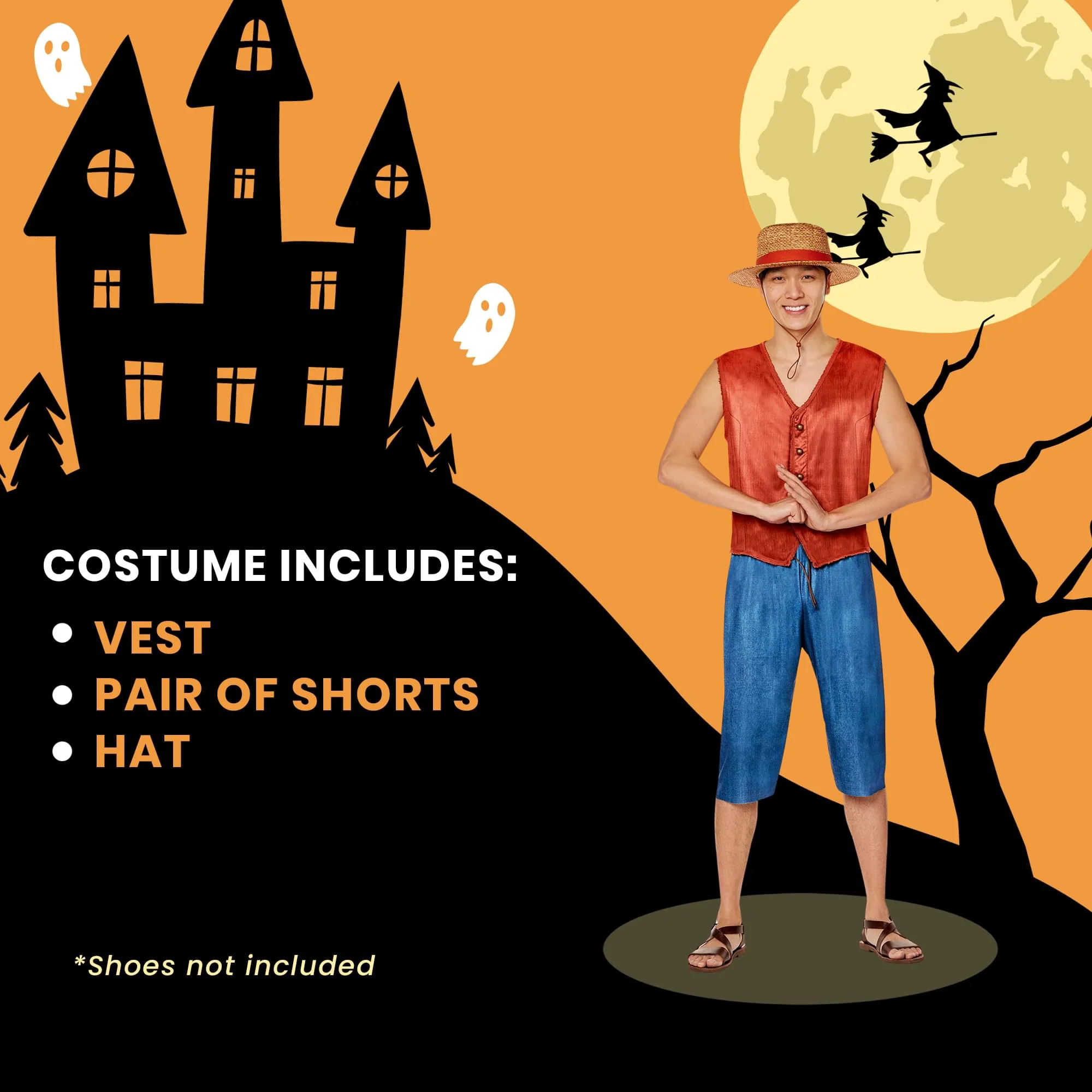 One Piece Monkey D Luffy Adult Costume - Image 17