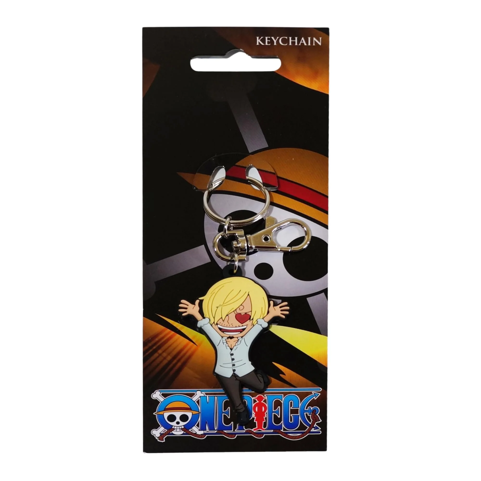 One Piece Sanjin Love PVC Keychain - Image 2