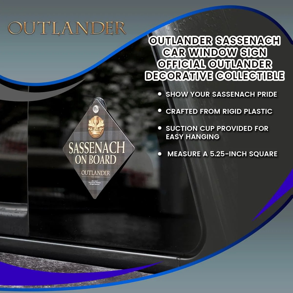 Outlander Sassenach Car Window Sign | Official Outlander Decorative Collectible - Image 7