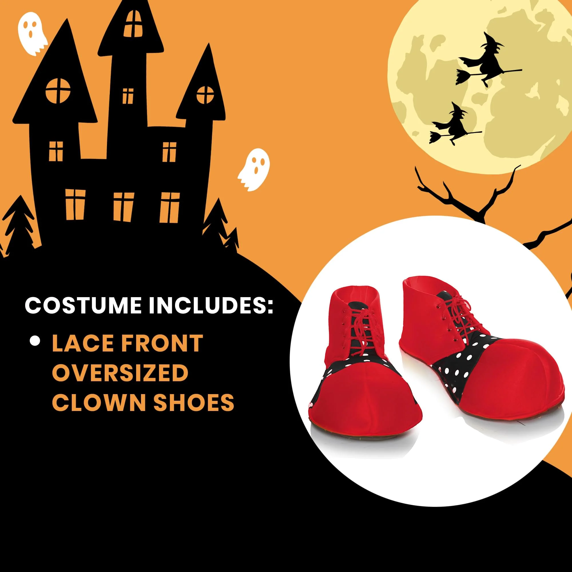 Oversized Red Clown Adult Costume Shoes - Image 4