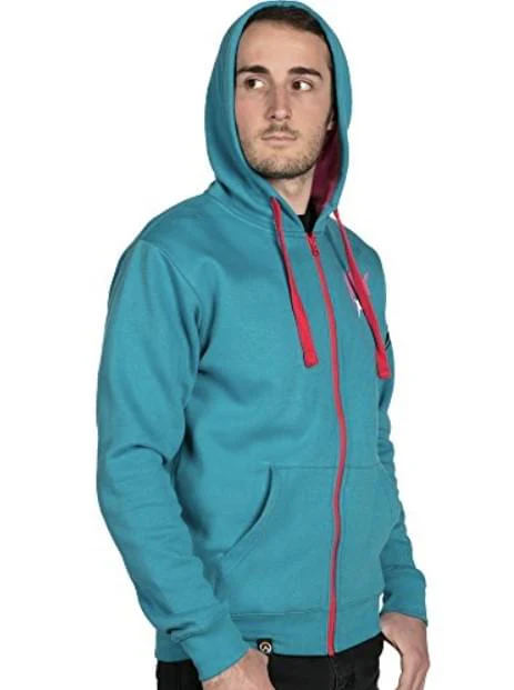 Overwatch Ultimate Zarya Blue/Red Zip-Up Hoodie - Image 3