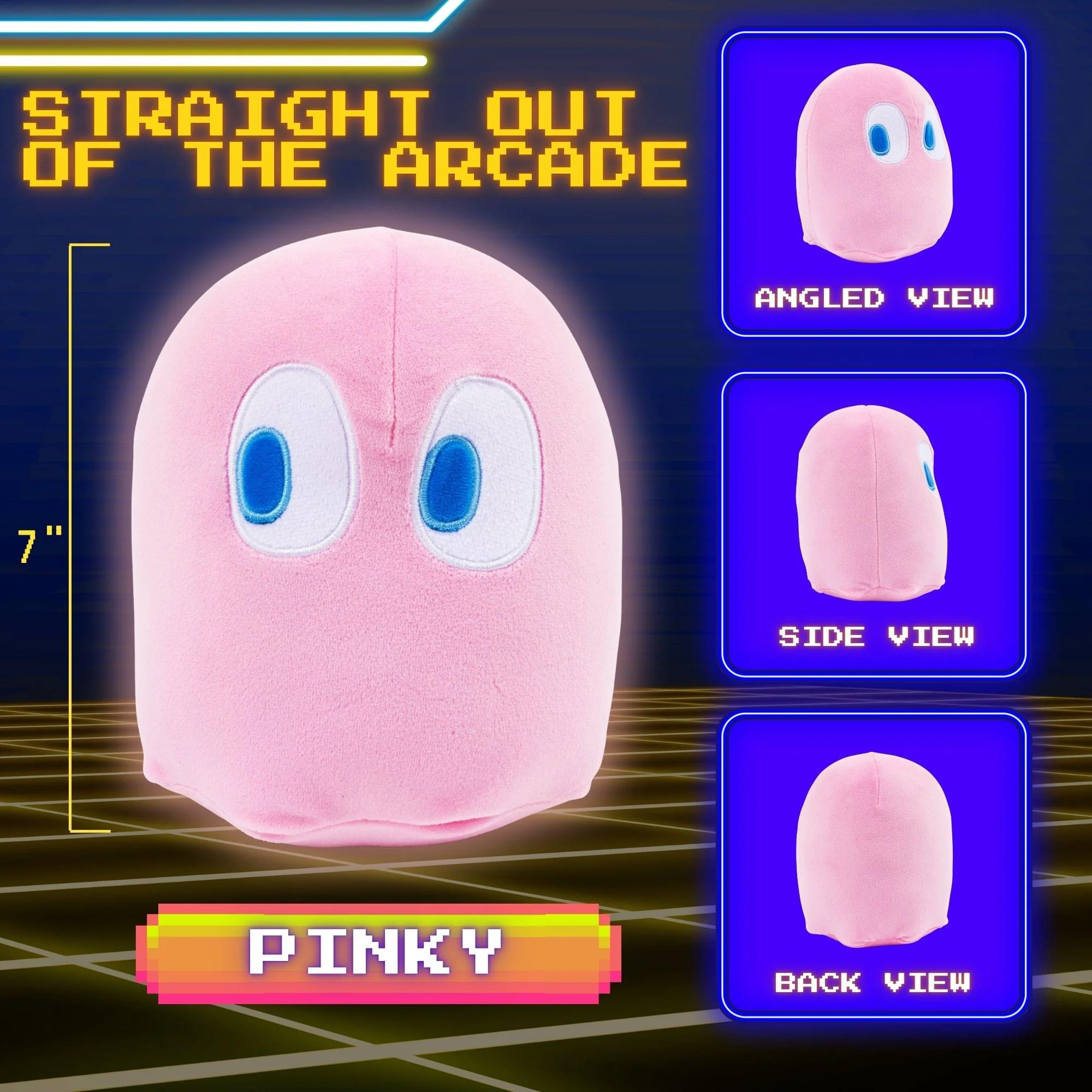 PAC-MAN Ghost PINKY 7-Inch Plush - Image 3