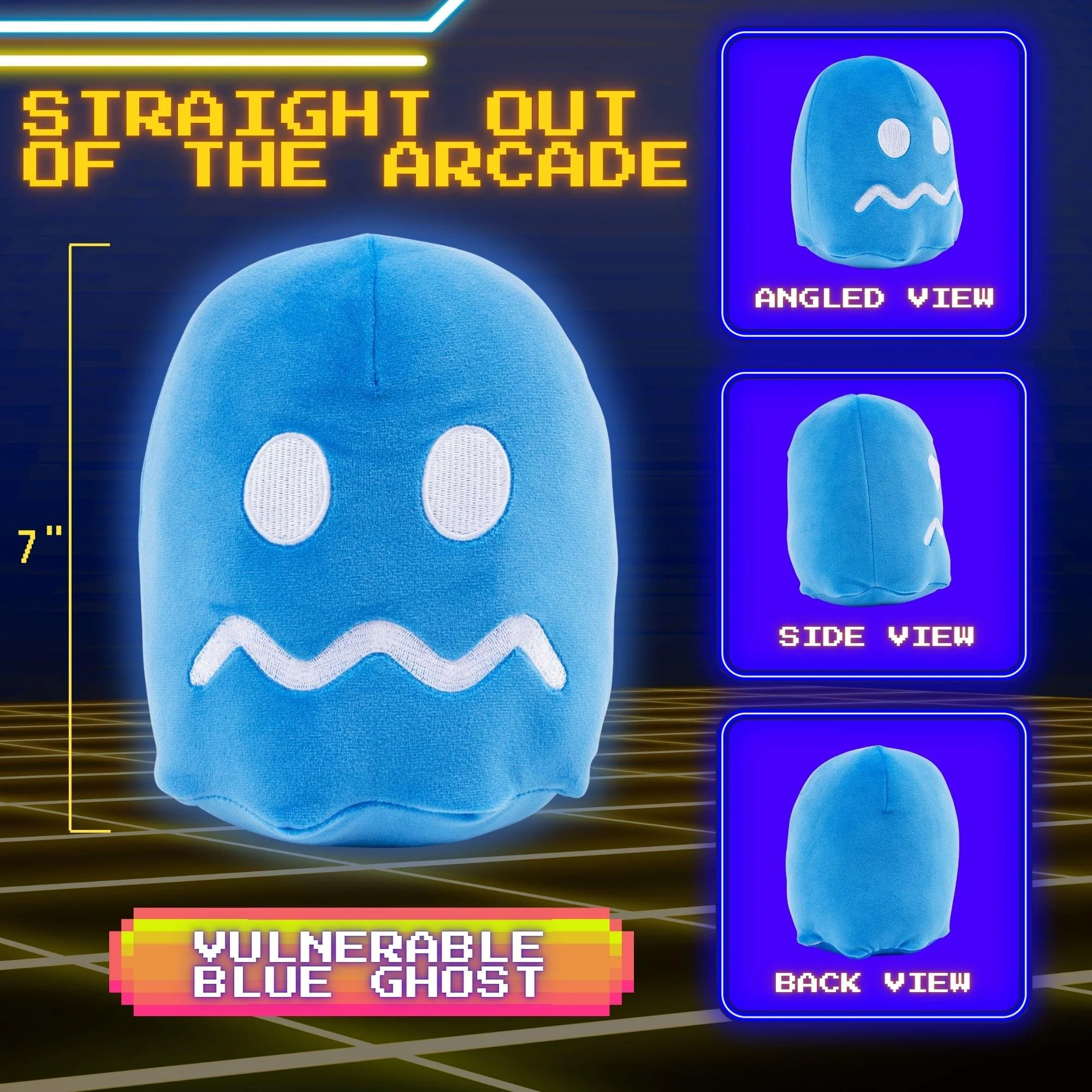 PAC-MAN TURN-TO-BLUE Ghost 7-Inch Plush - Image 3