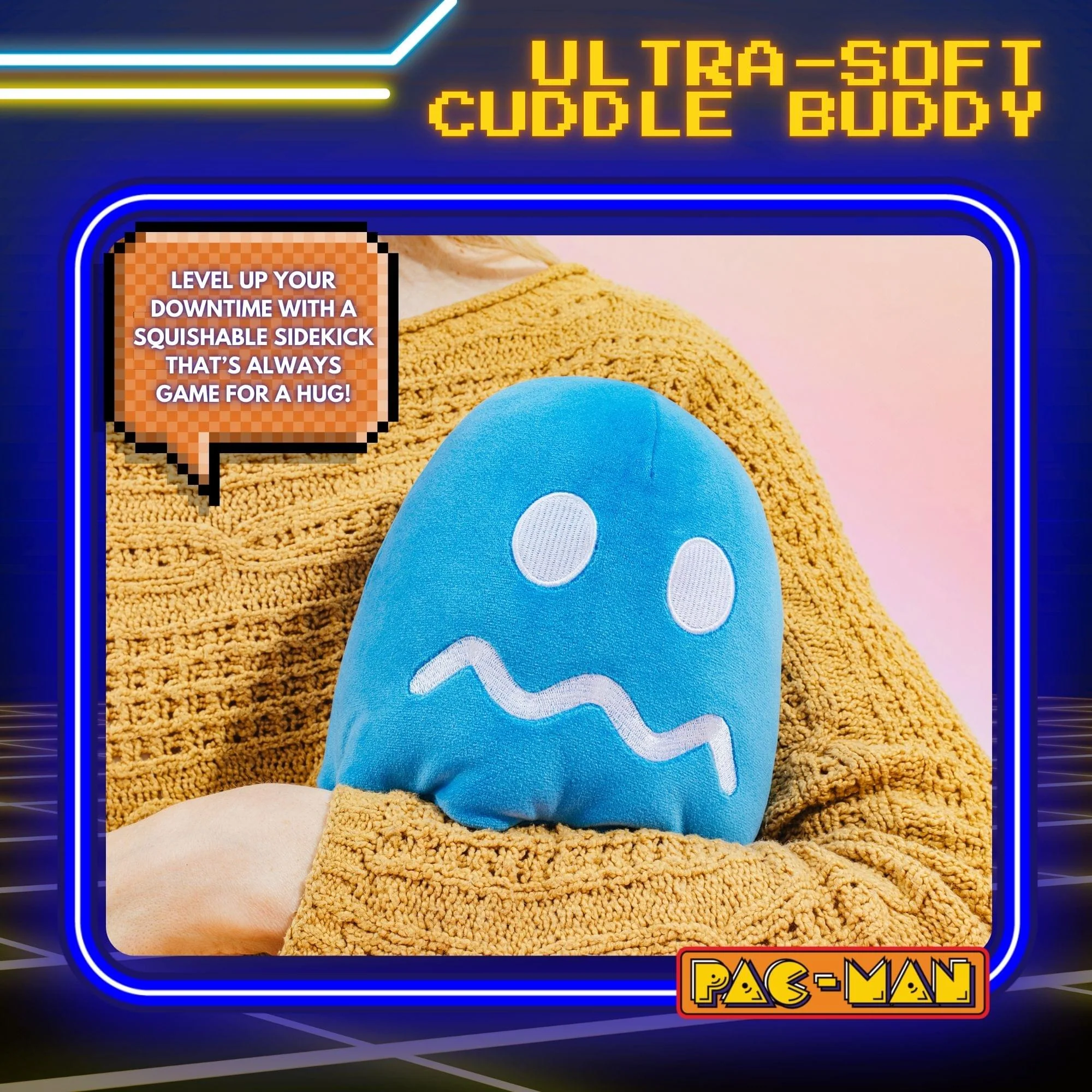 PAC-MAN TURN-TO-BLUE Ghost 7-Inch Plush - Image 6