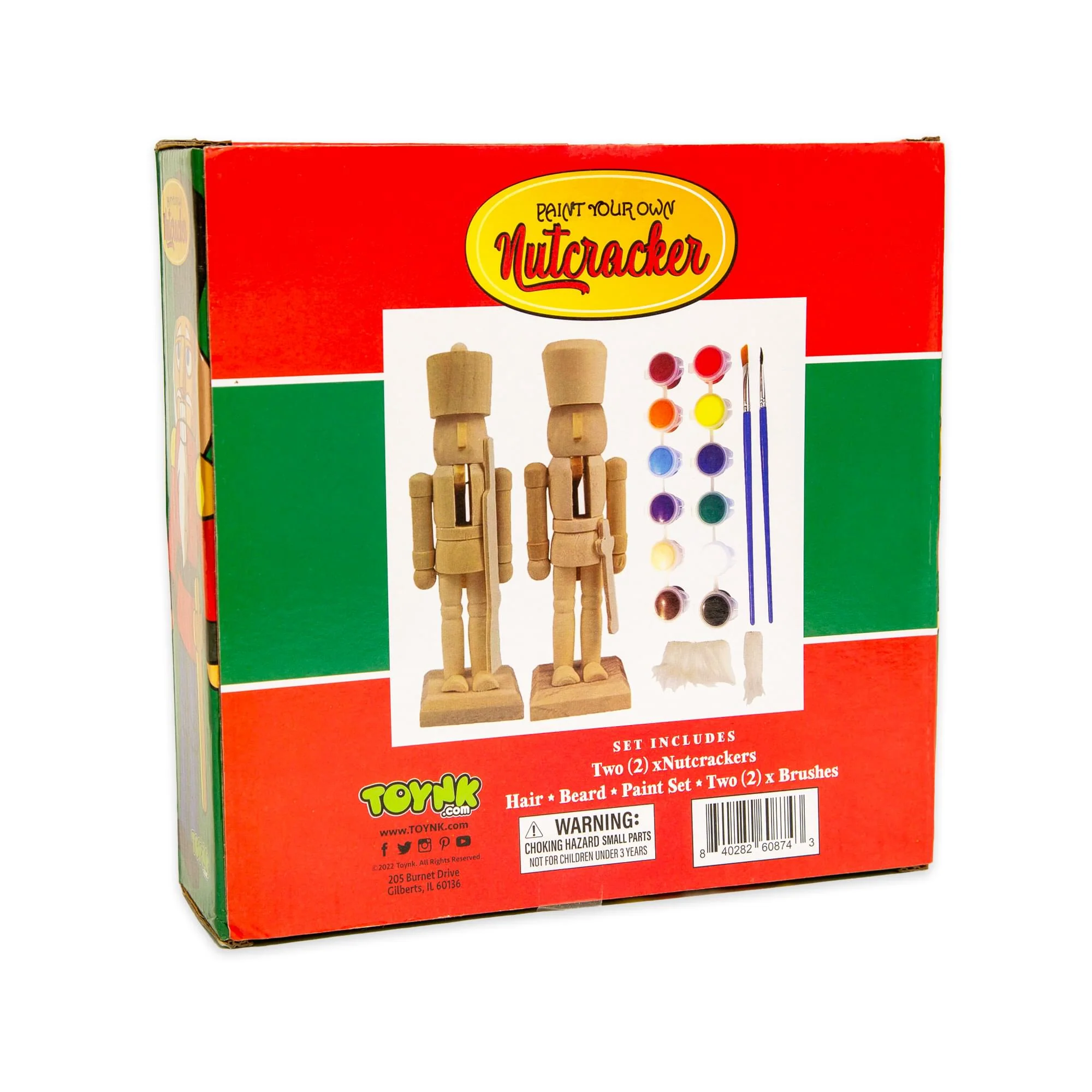Paint Your Own 7-Inch Wooden Nutcracker Figure Craft Kit | Set of 2 - Image 9