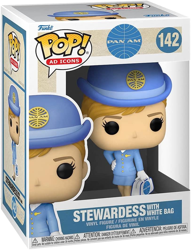 Pan Am Funko POP Ad Icons Vinyl Figure | Stewardess with White Bag - Image 2