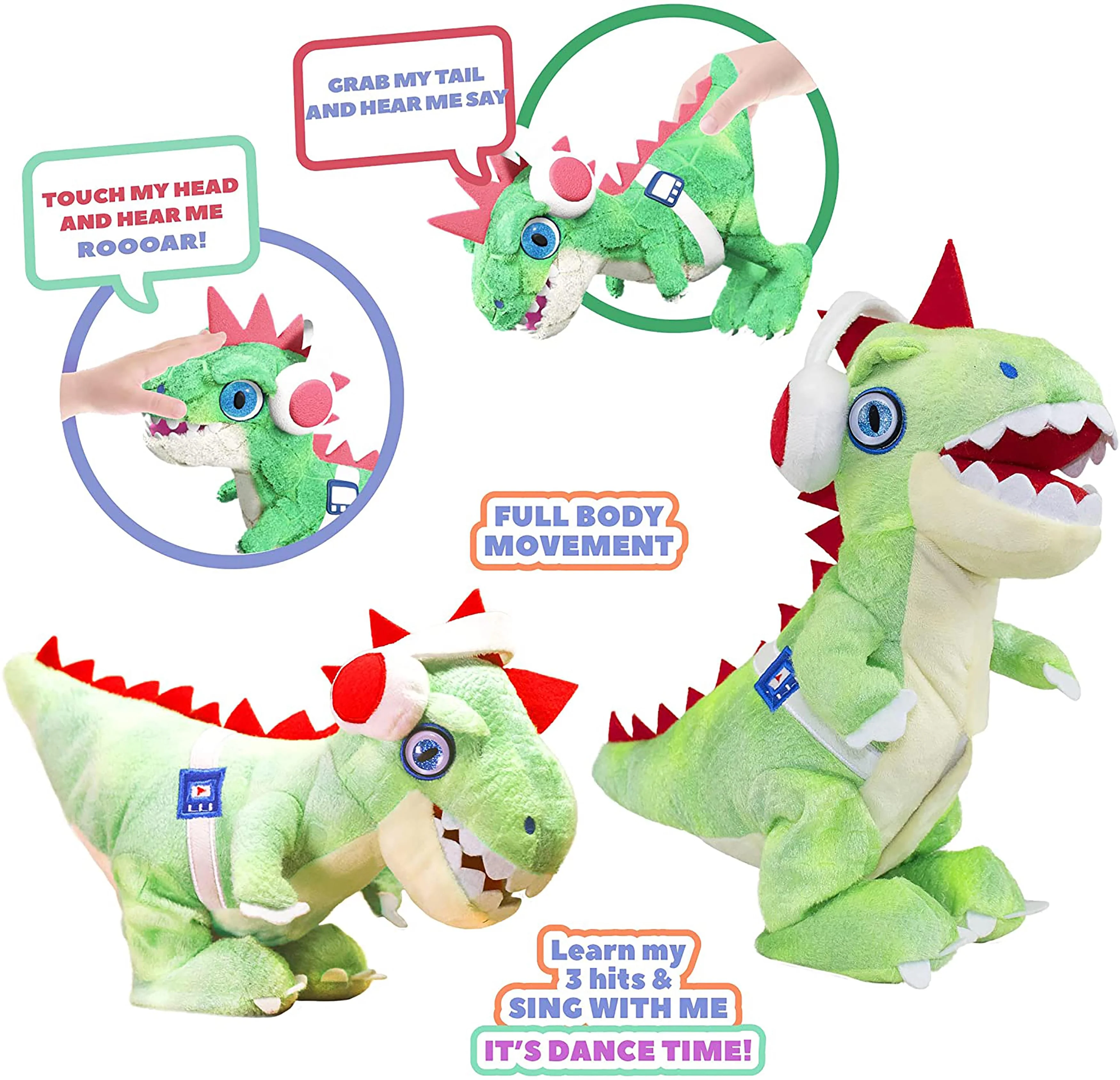 Party Pets DJ Rex Electronic Plush With Movement and Sound - Image 2
