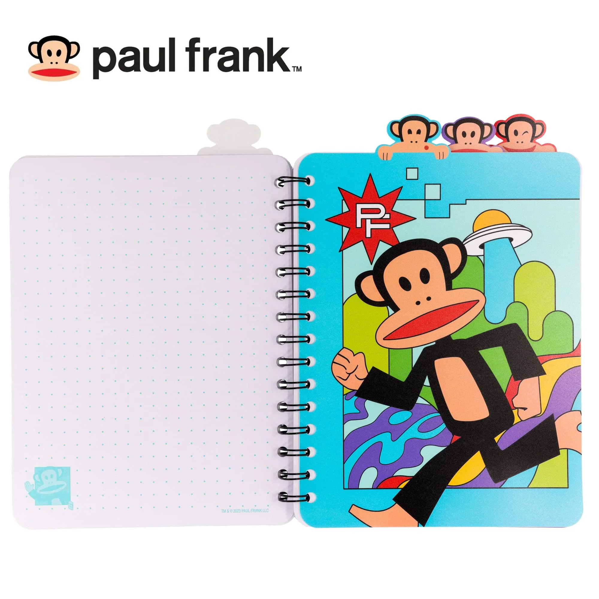 Paul Frank 4-Tab Spiral Notebook With 160 Dotted Sheets | 6 x 9 Inches - Image 4