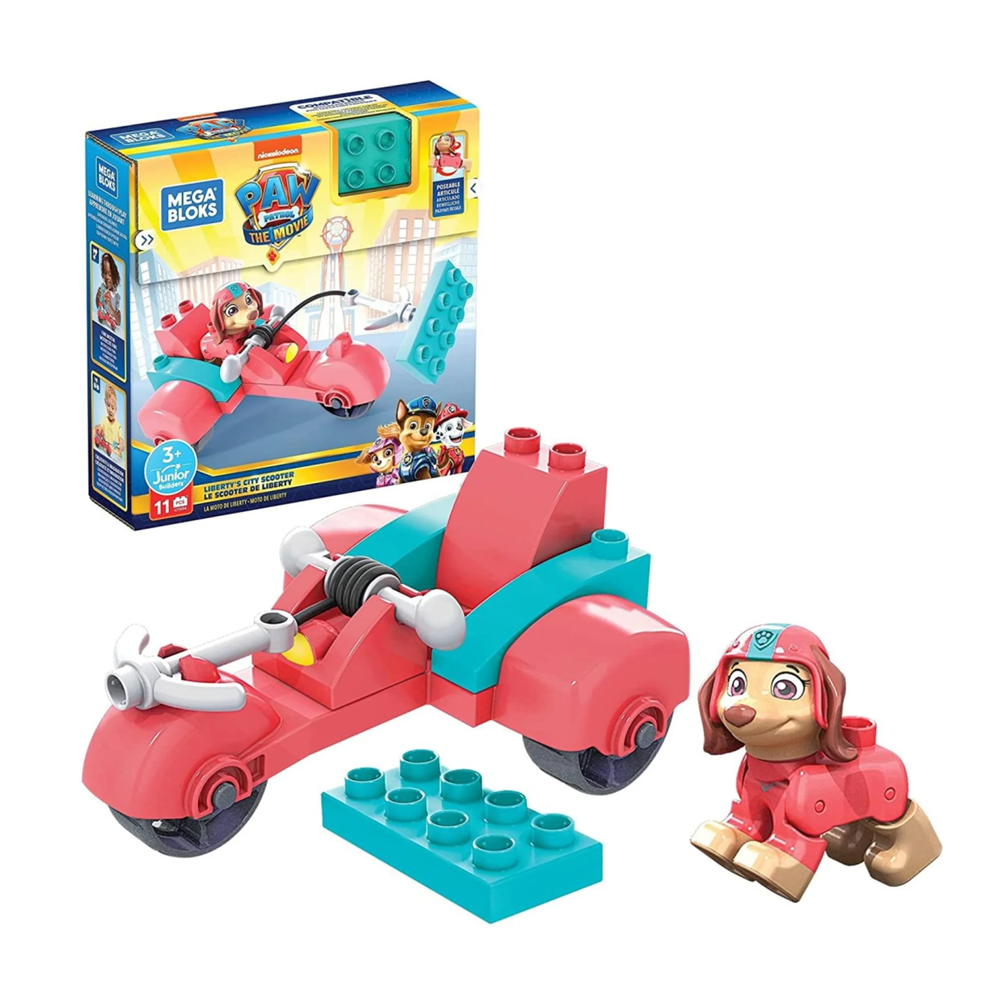 PAW Patrol MEGA Bloks Liberty's City Scooter Toy Building Set - Image 2