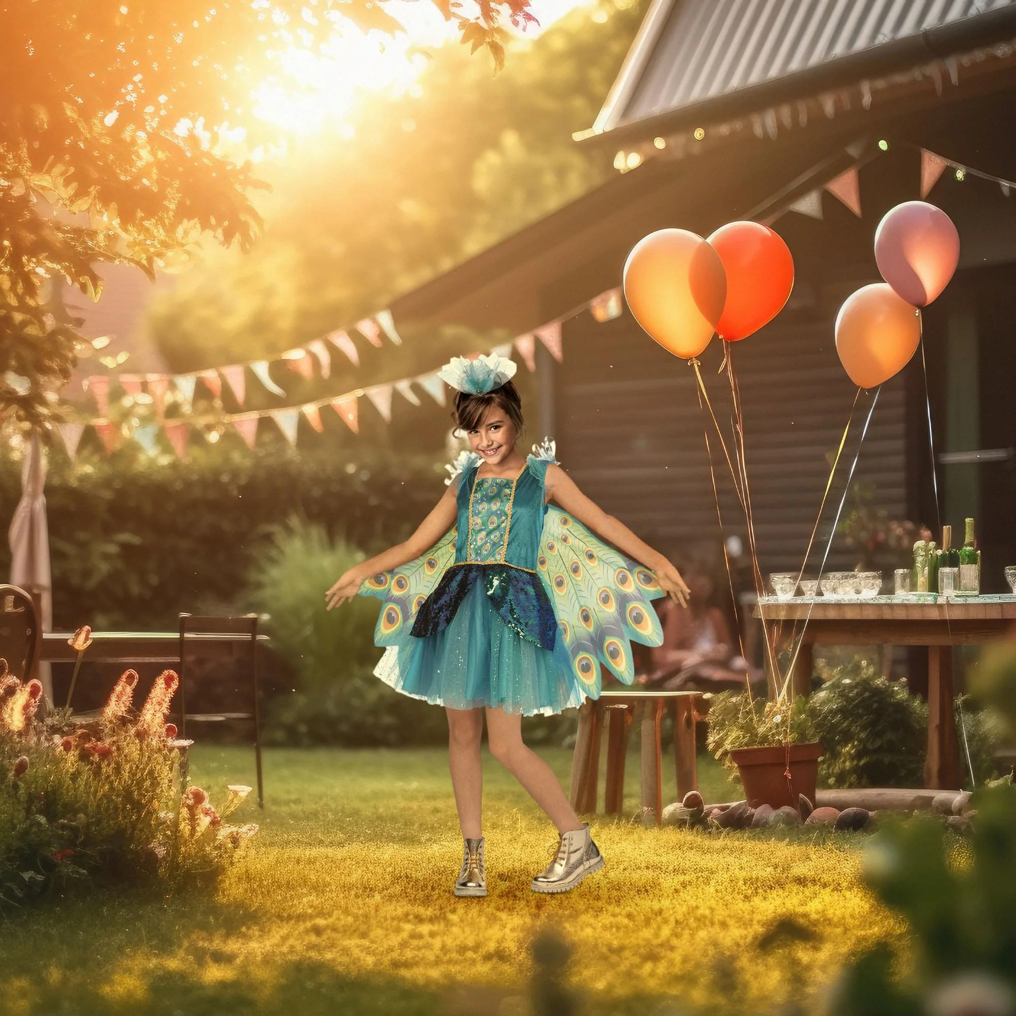 Peacock Child Costume - Image 12