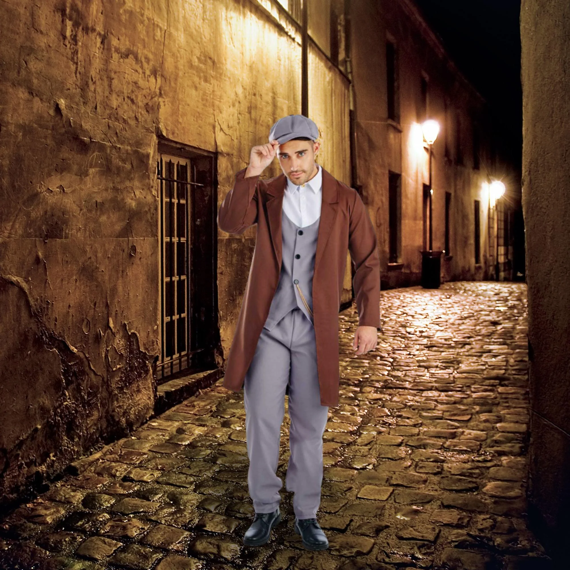 Peaked Cap Gangster Adult Men's Costume - Image 11