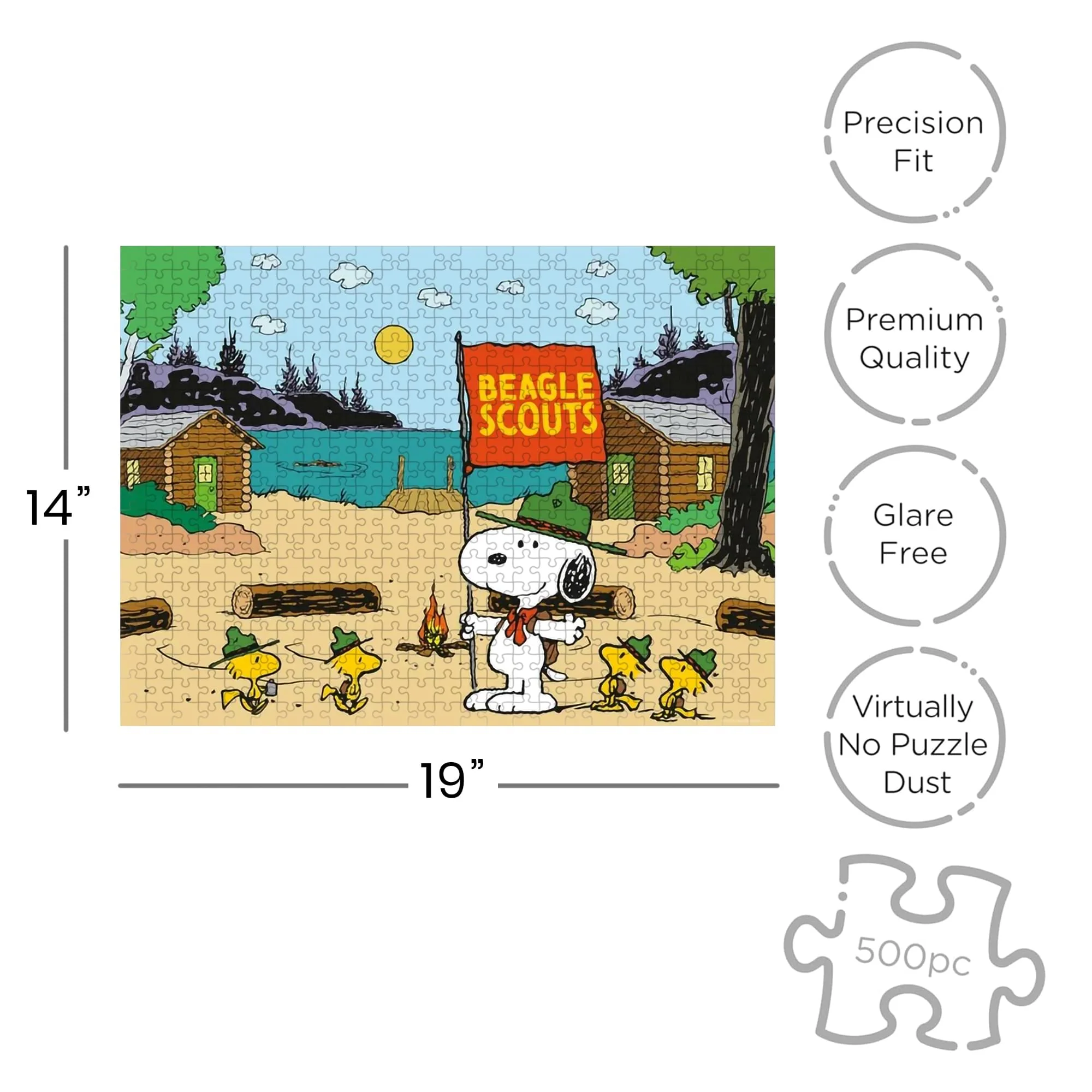 Peanuts Beagle Scouts 500 Piece Jigsaw Puzzle - Image 6