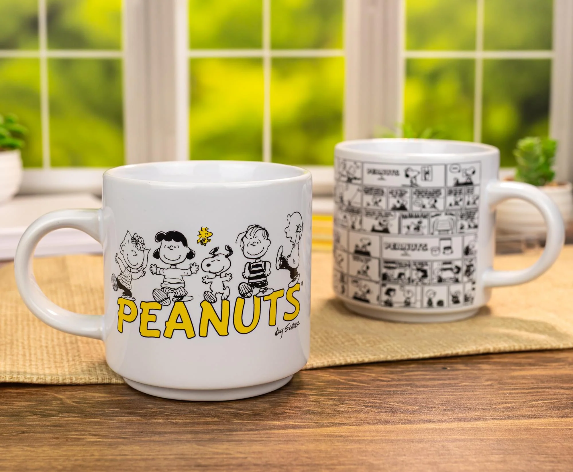 Peanuts Comic Panels 2-Piece Ceramic Stackable Mug Set | Each Holds 13 Ounces - Image 6
