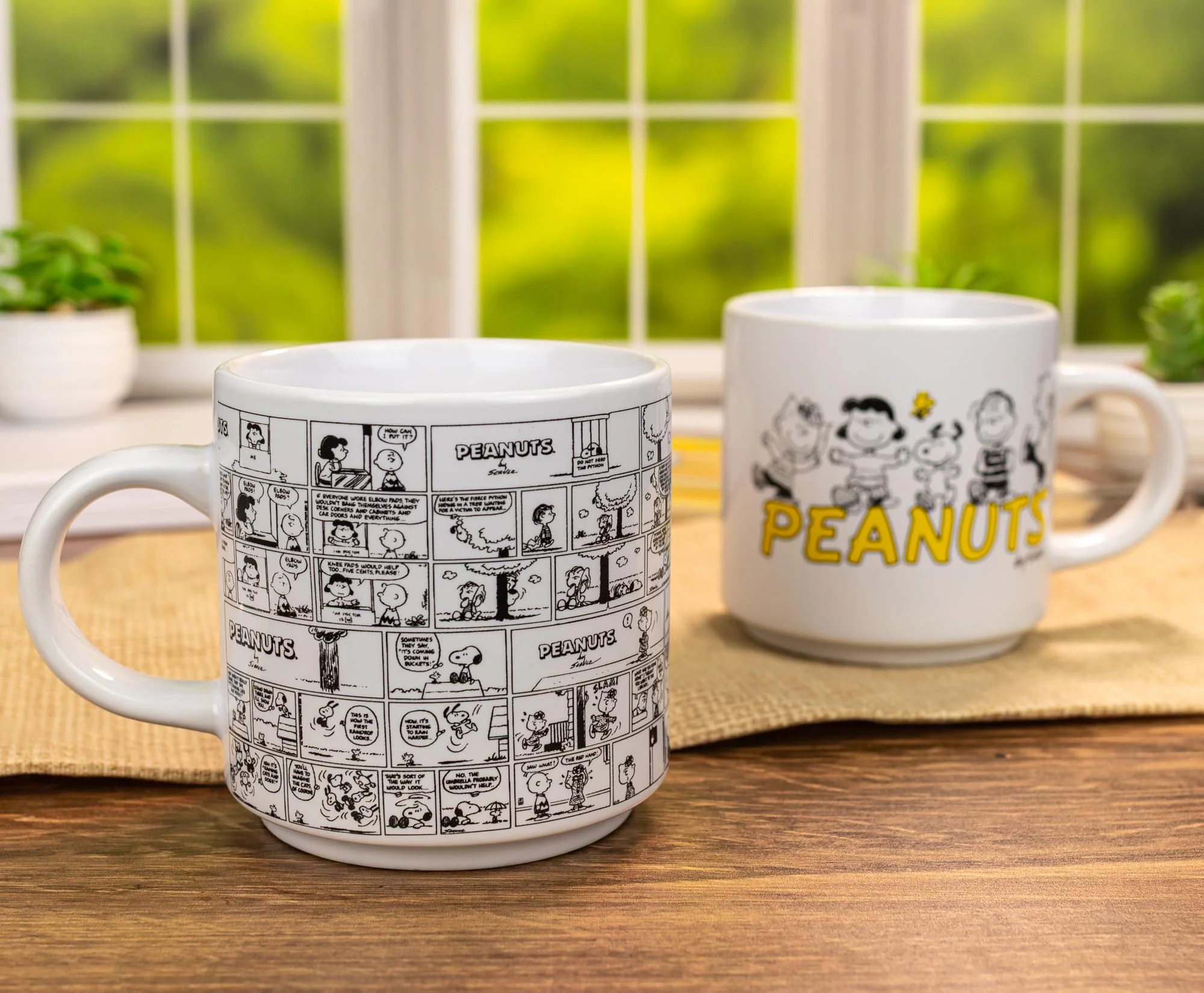 Peanuts Comic Panels 2-Piece Ceramic Stackable Mug Set | Each Holds 13 Ounces - Image 7