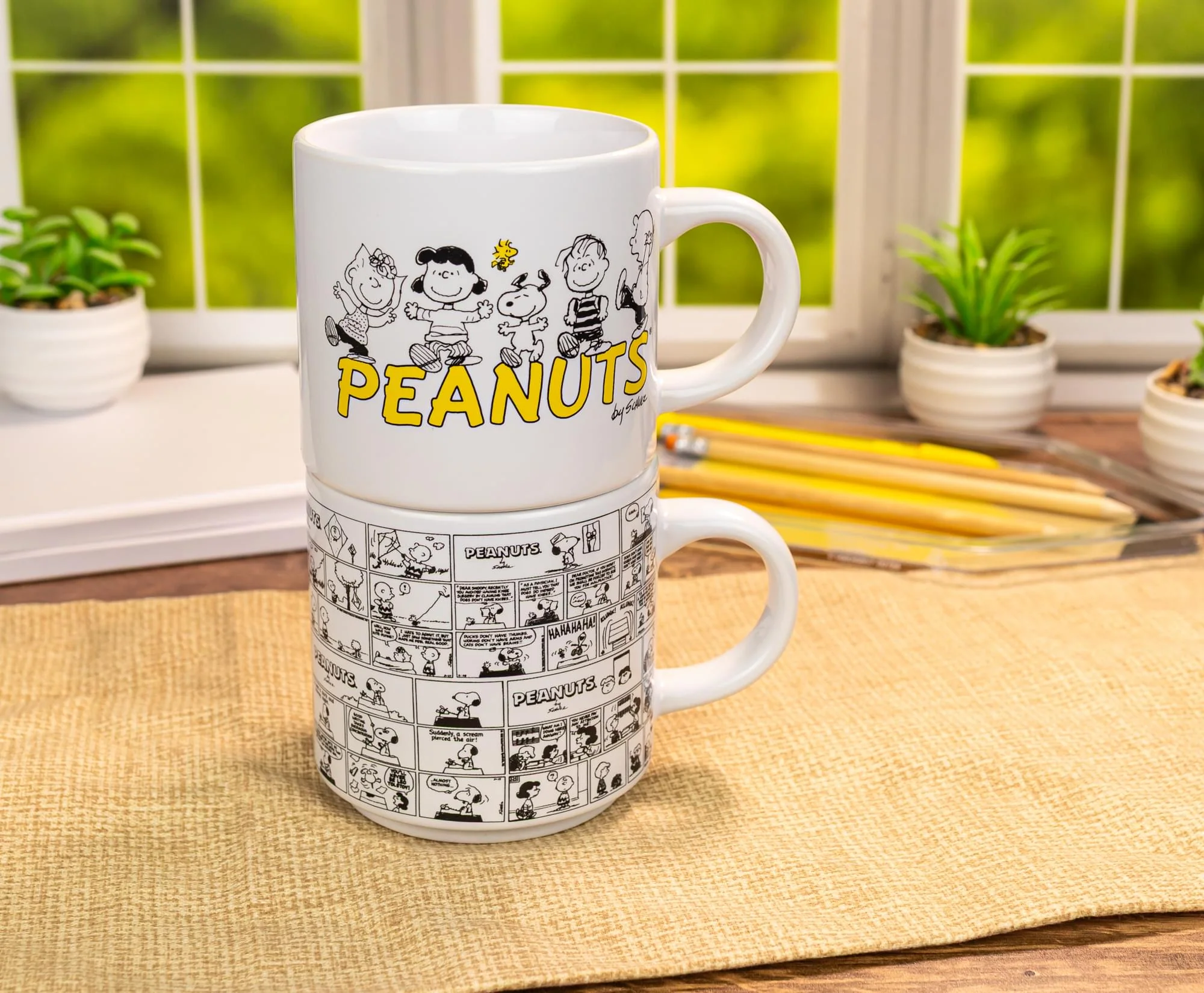 Peanuts Comic Panels 2-Piece Ceramic Stackable Mug Set | Each Holds 13 Ounces - Image 8