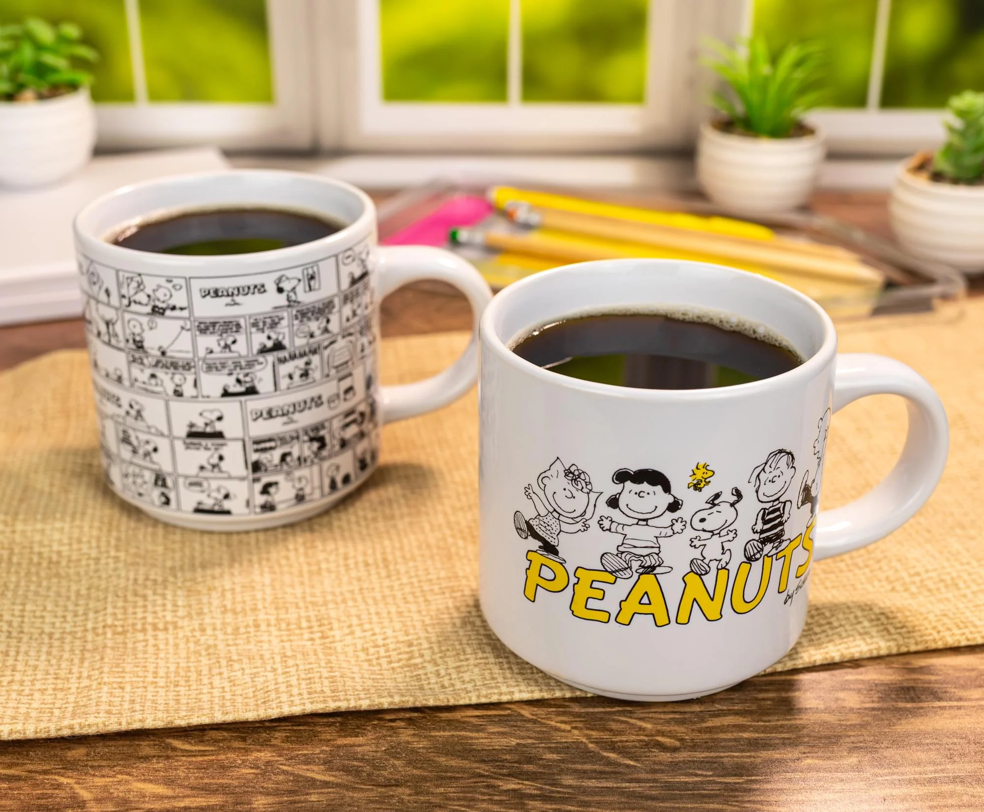 Peanuts Comic Panels 2-Piece Ceramic Stackable Mug Set | Each Holds 13 Ounces - Image 9