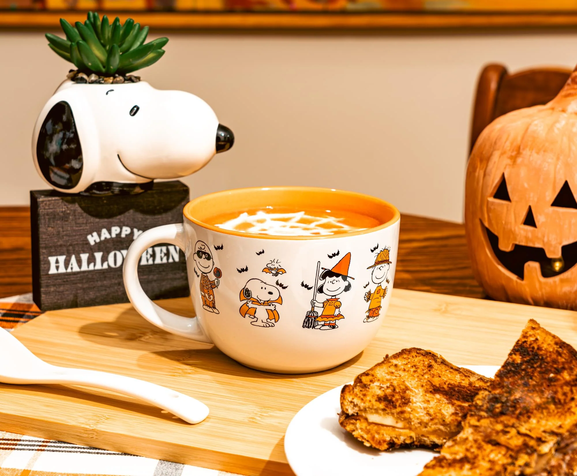 Peanuts Halloween Characters Ceramic Soup Mug | Holds 24 Ounces - Image 7