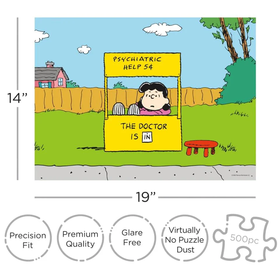 Peanuts Lucy Doctor Is In 500 Piece Jigsaw Puzzle - Image 3