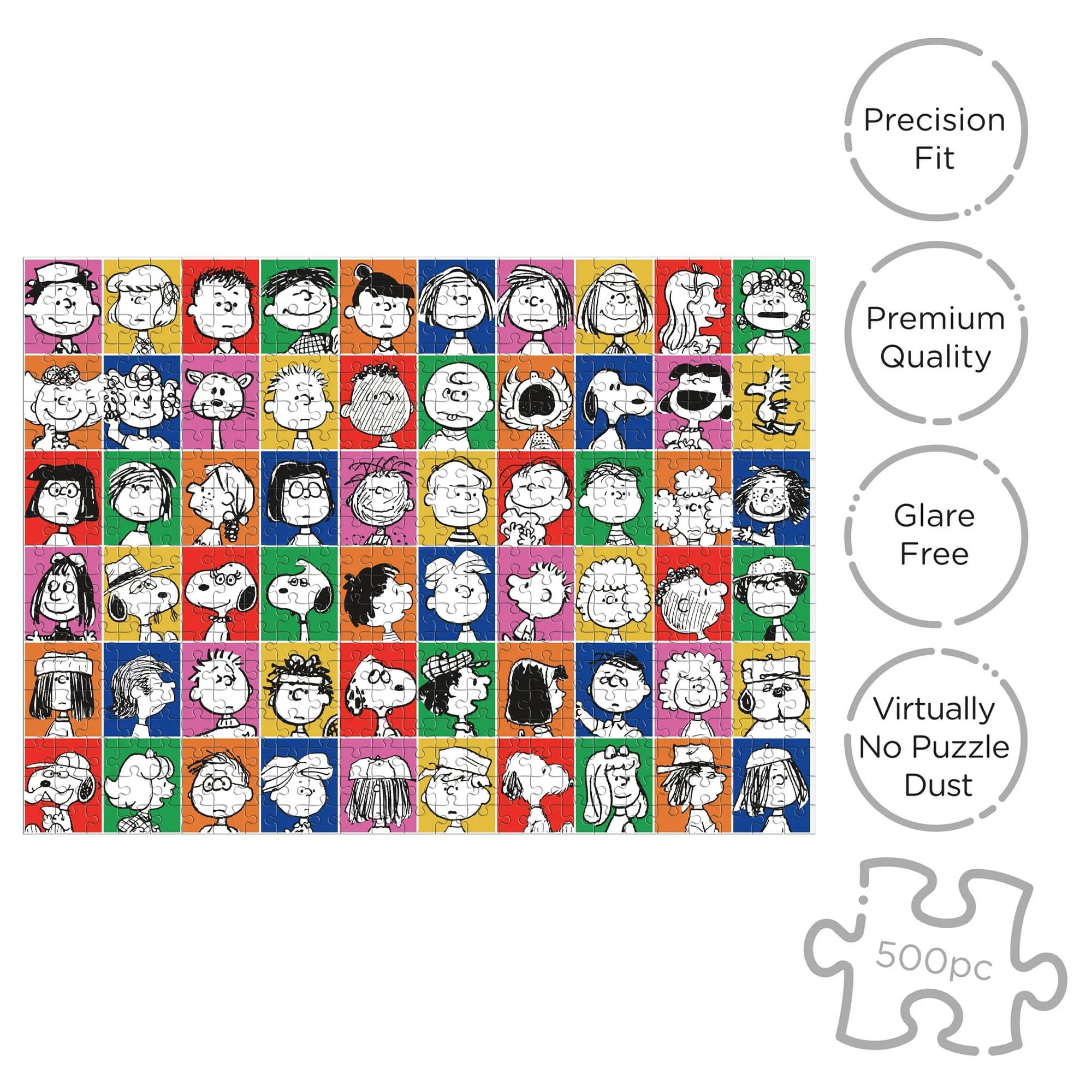 Peanuts Portraits 500 Piece Jigsaw Puzzle (Vertical Box) - Image 3