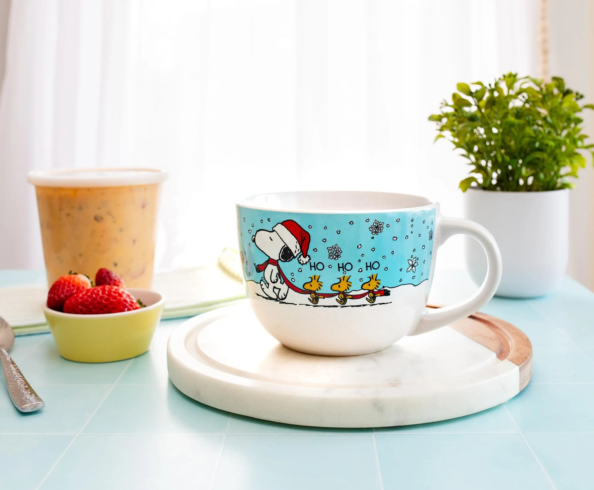 Peanuts Snoopy and Woodstock Holiday Ceramic Soup Mug | Holds 24 Ounces - Image 4