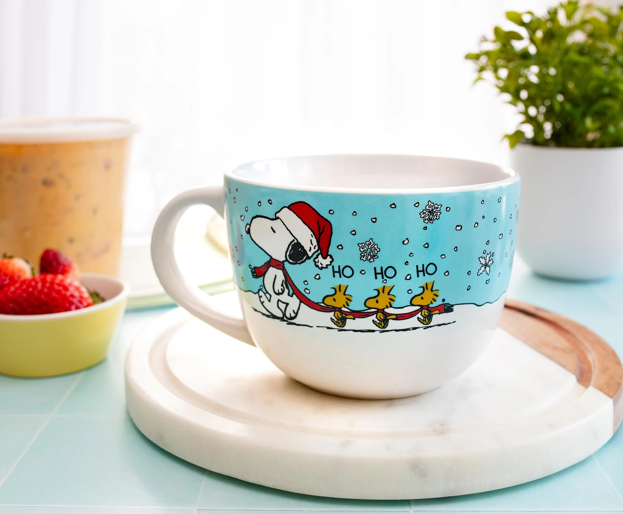 Peanuts Snoopy and Woodstock Holiday Ceramic Soup Mug | Holds 24 Ounces - Image 5