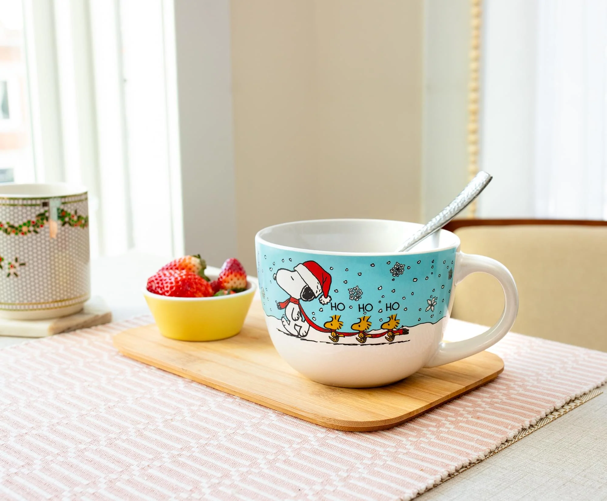 Peanuts Snoopy and Woodstock Holiday Ceramic Soup Mug | Holds 24 Ounces - Image 7