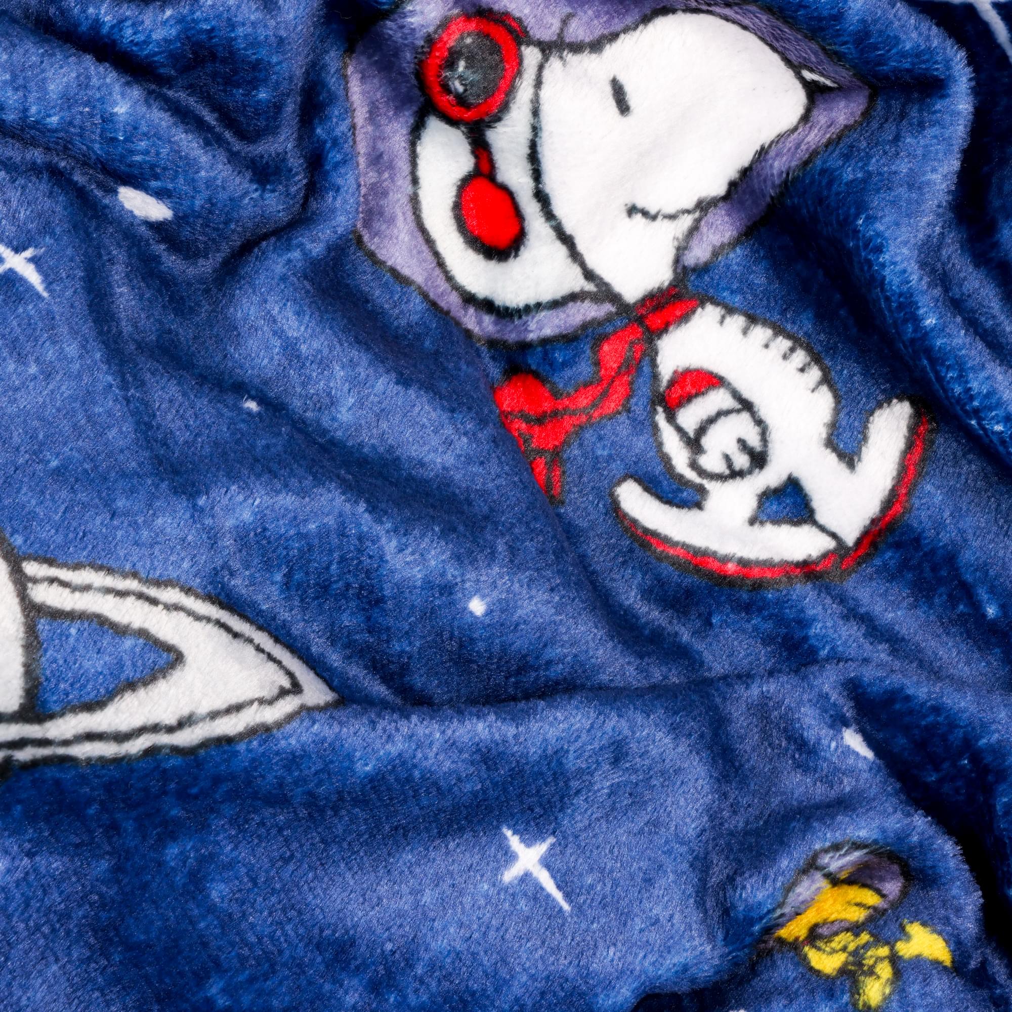 Peanuts Snoopy and Woodstock In Space Fleece Throw Blanket | 45 x 60 Inches - Image 2