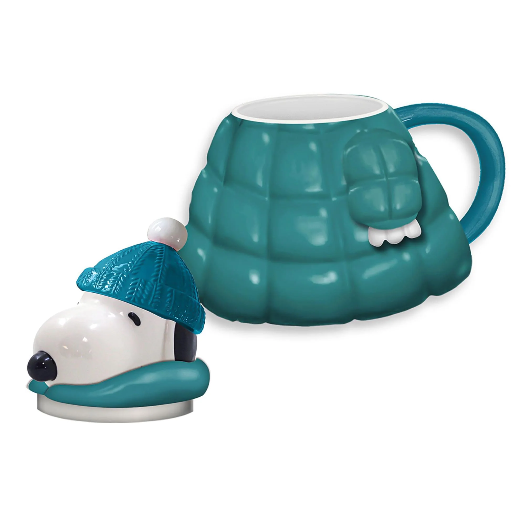 Peanuts Snoopy Puffy Jacket 16 Ounce Sculpted Ceramic Mug With Lid - Image 3