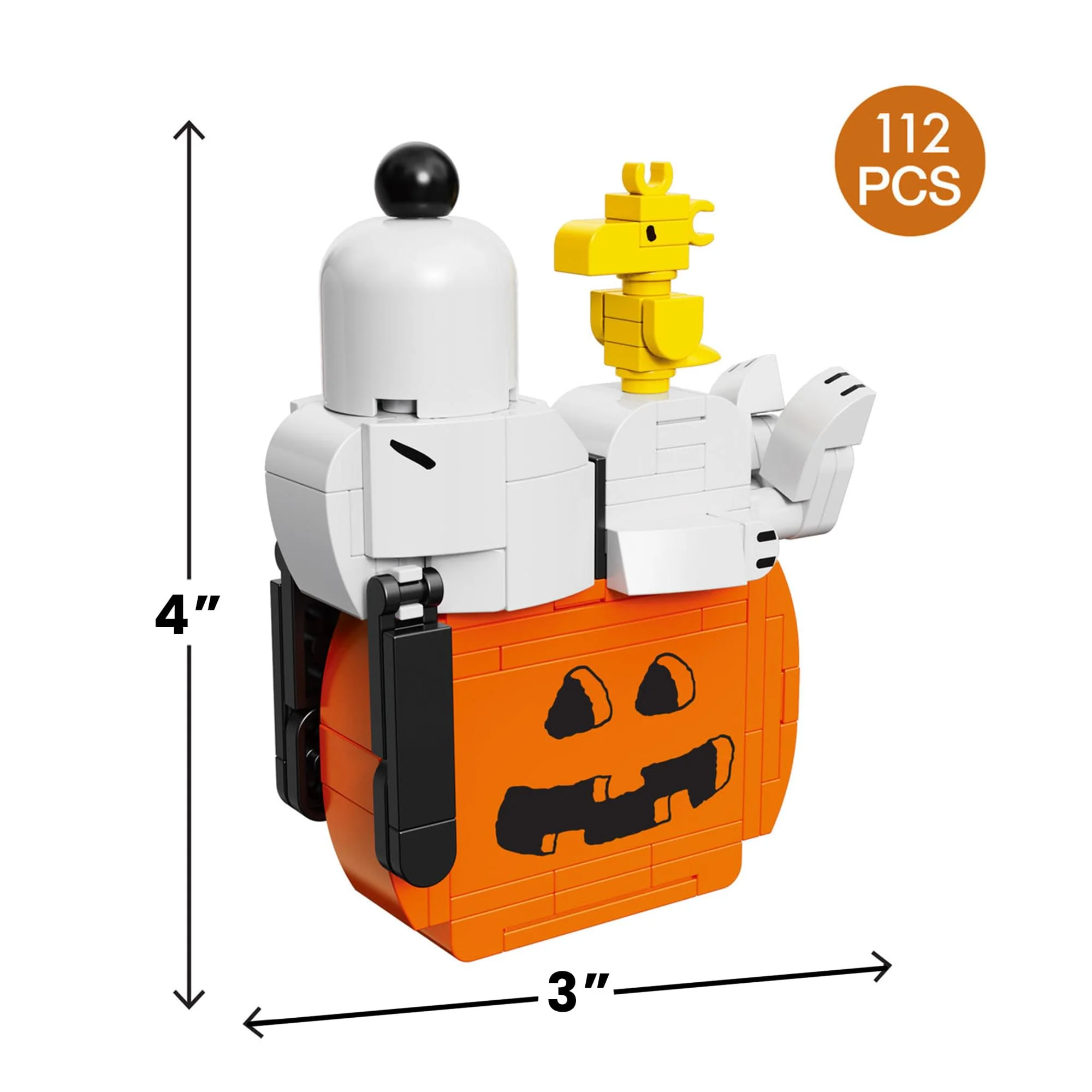 Peanuts Snoopy Sleeping On Pumpkin 122-Piece Building Set - Image 4