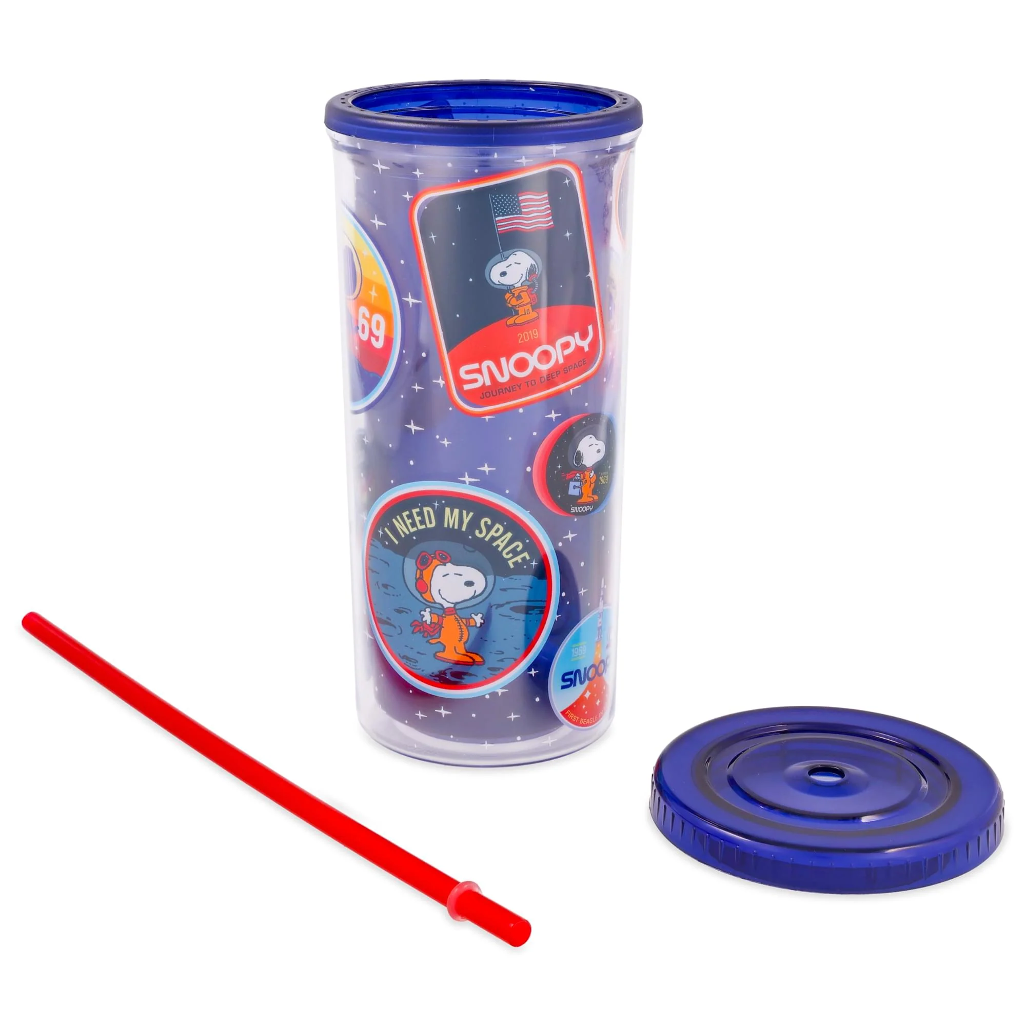 Peanuts Snoopy Space Explorer 20-Ounce Carnival Cup With Lid and Straw - Image 3
