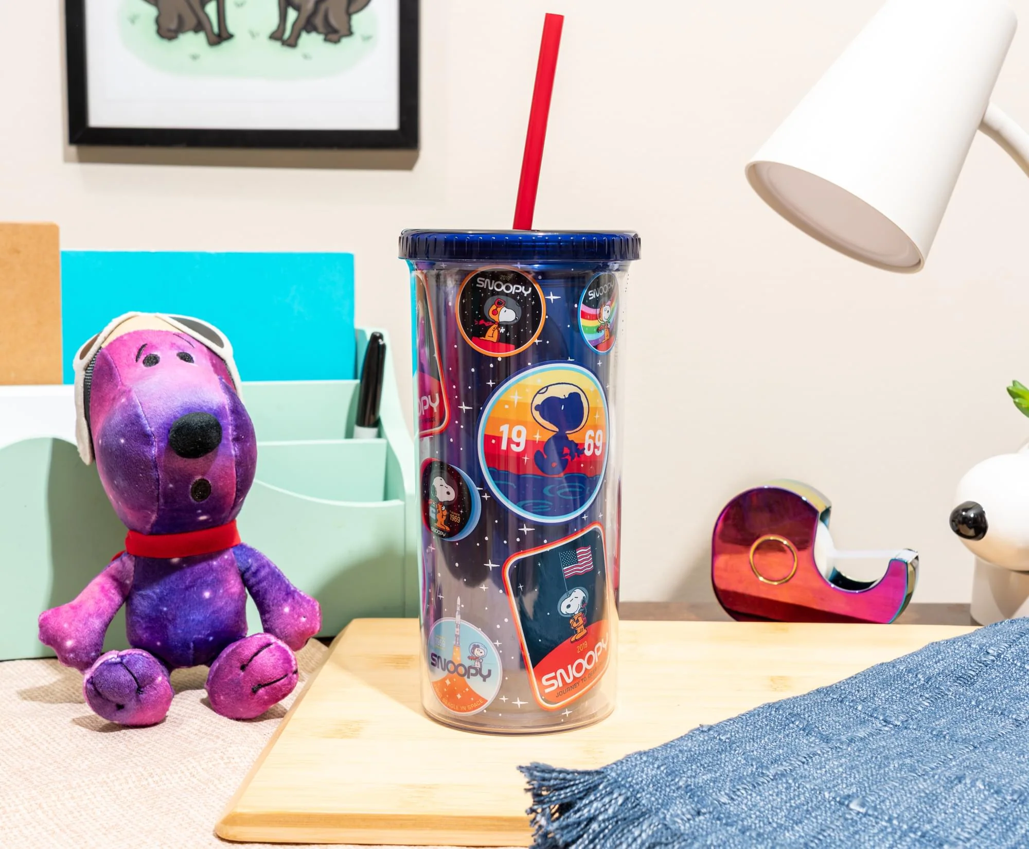 Peanuts Snoopy Space Explorer 20-Ounce Carnival Cup With Lid and Straw - Image 7