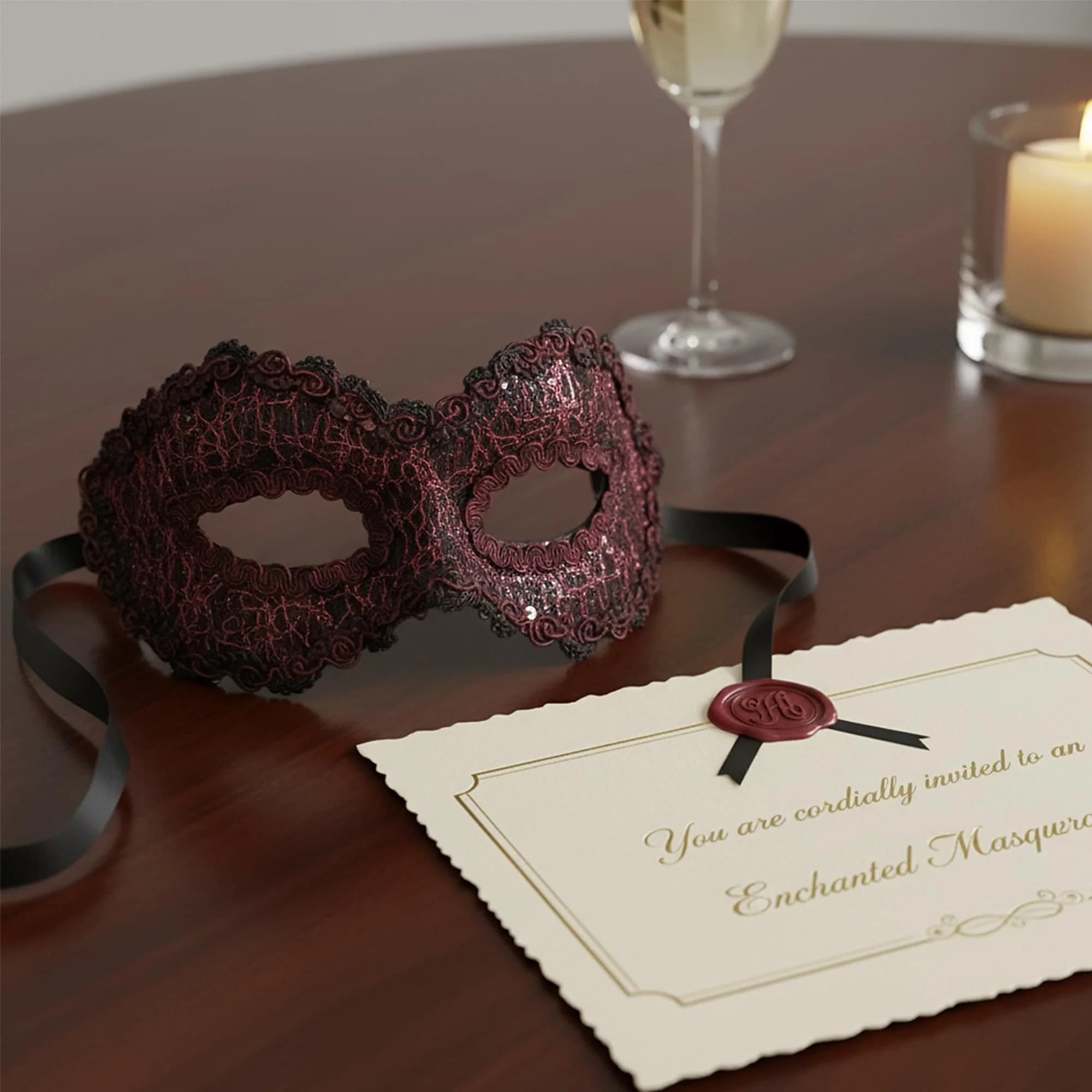 Pink Gia Mask (half) Costume Accessory - Image 4