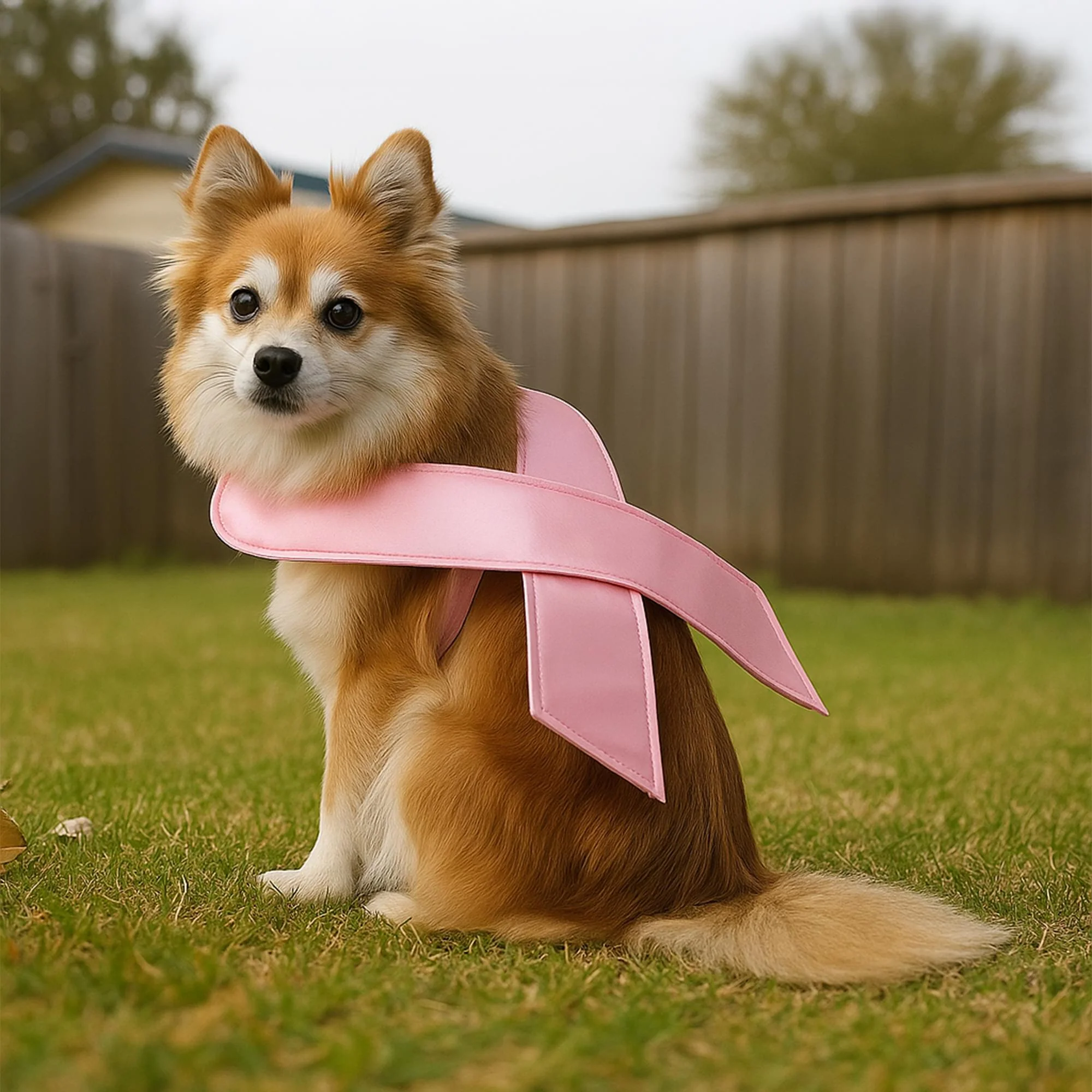 Pink Ribbon Dog Pet Costume - Image 4
