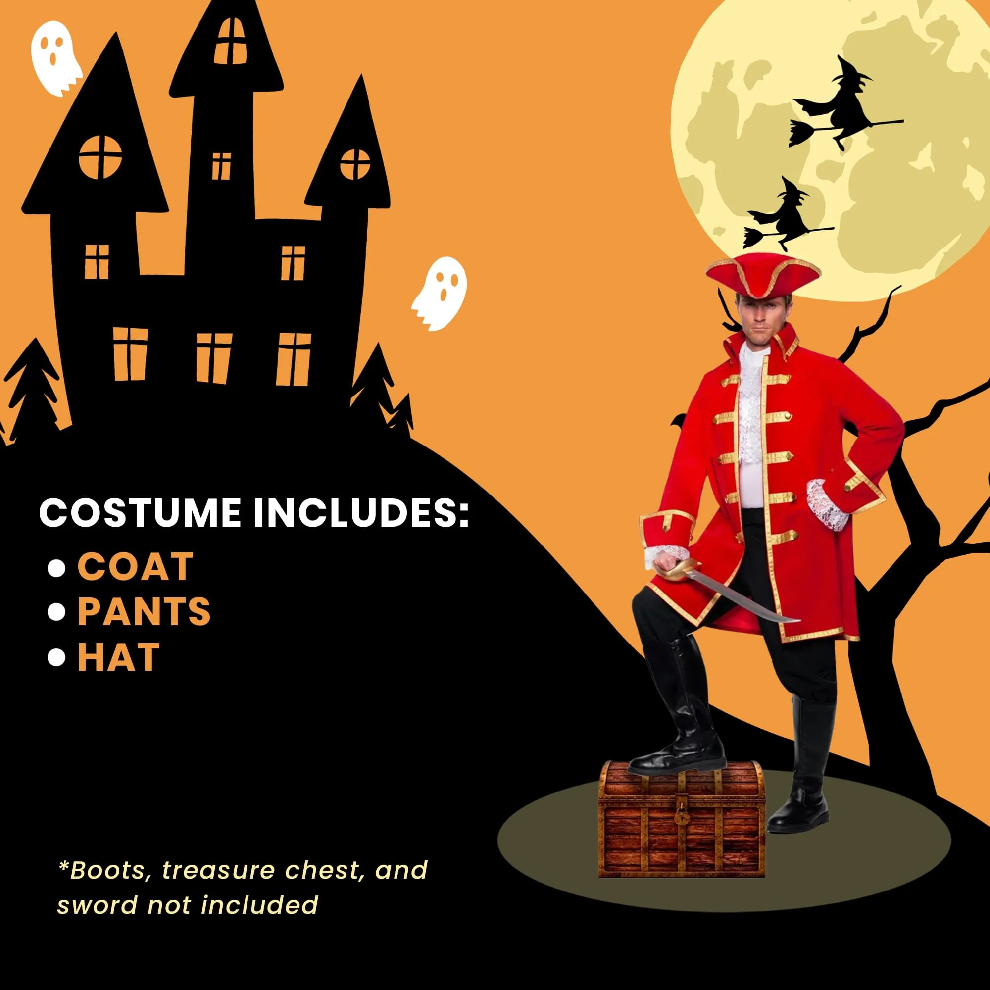 Pirate Captain Adult Costume - Image 5