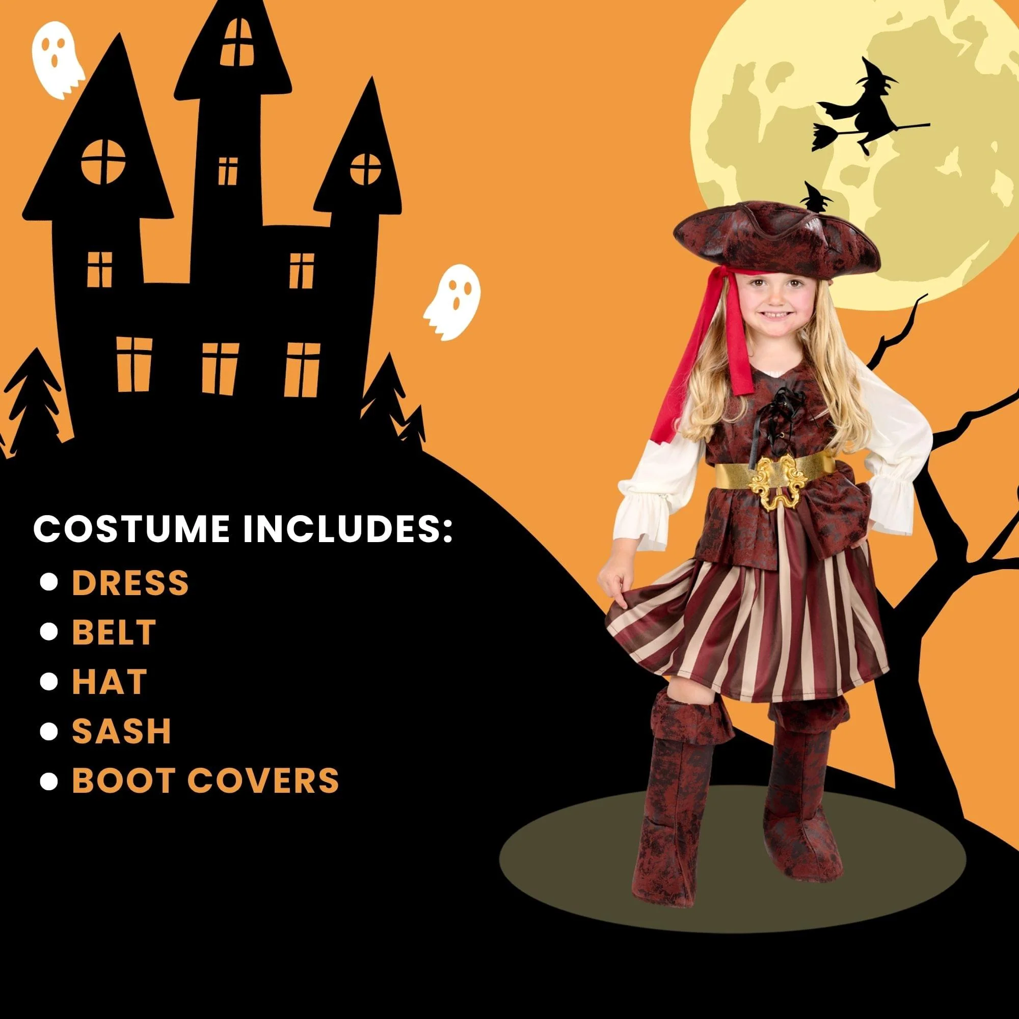 Pirate Girl Child Costume - Image 23