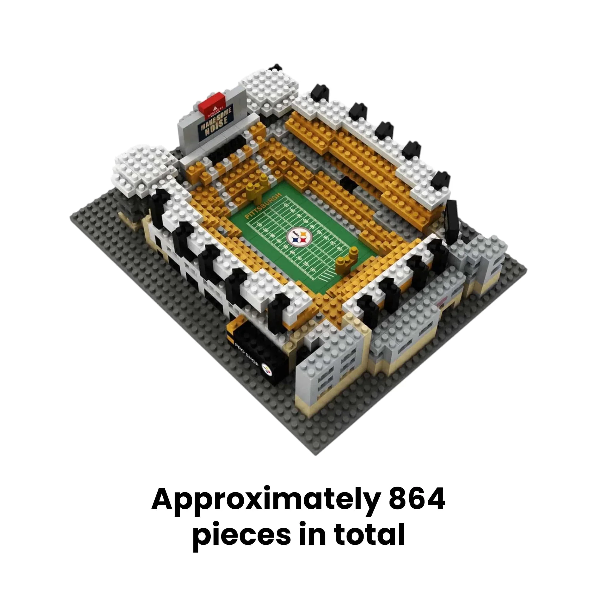 Pittsburgh Steelers NFL BRXLZ Mini Stadium 864-Piece Building Block Set - Image 2